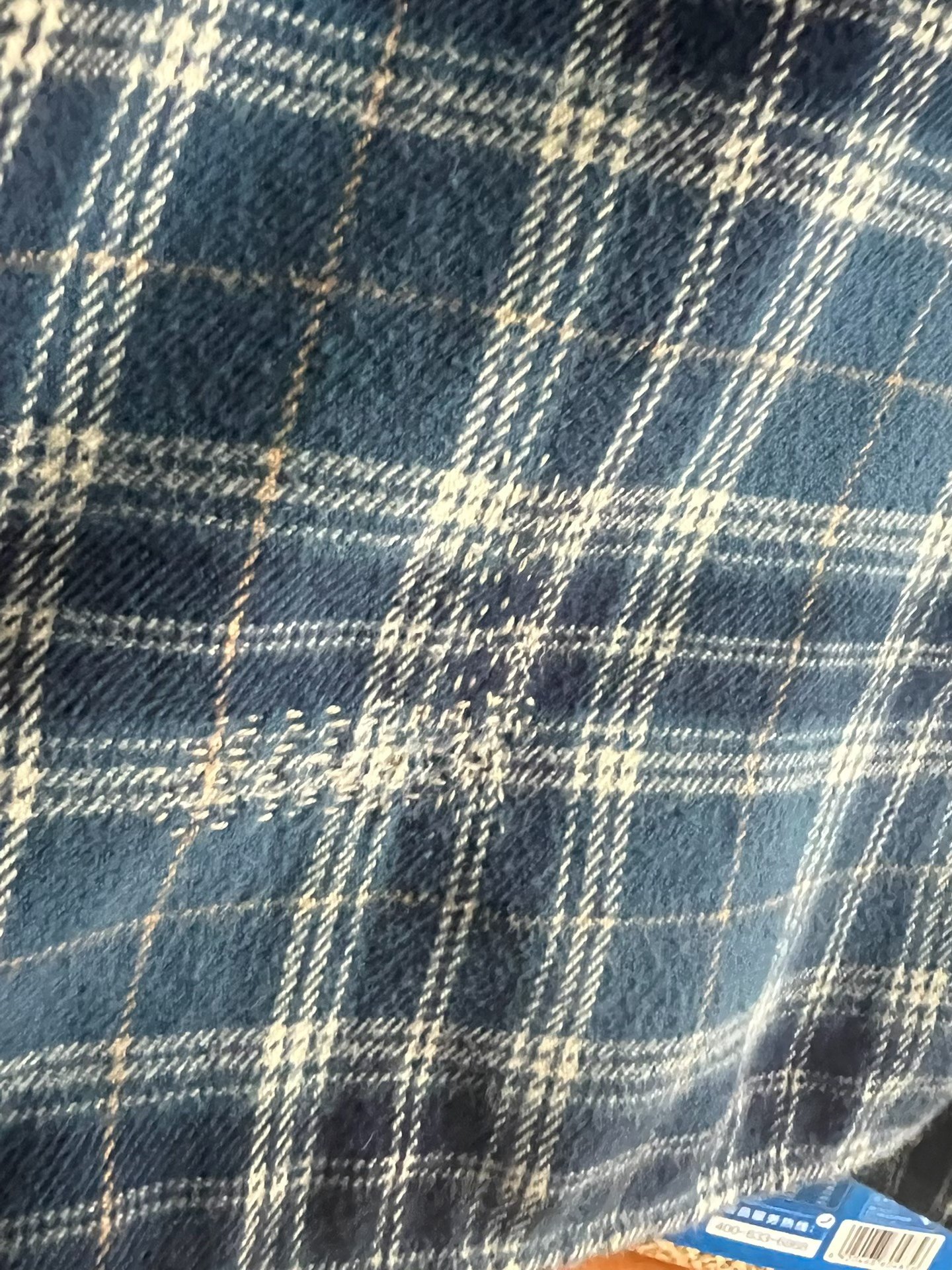 Porter Classic Indigo Plaid Long Shirt — detail