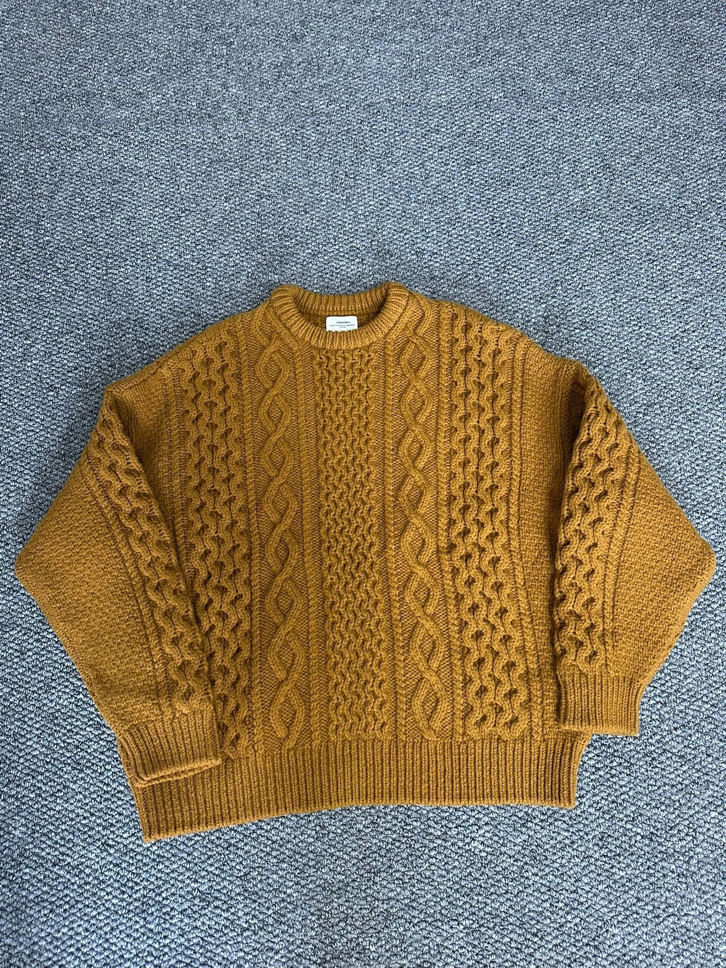 visvim amplus handknit cable-knit sweater