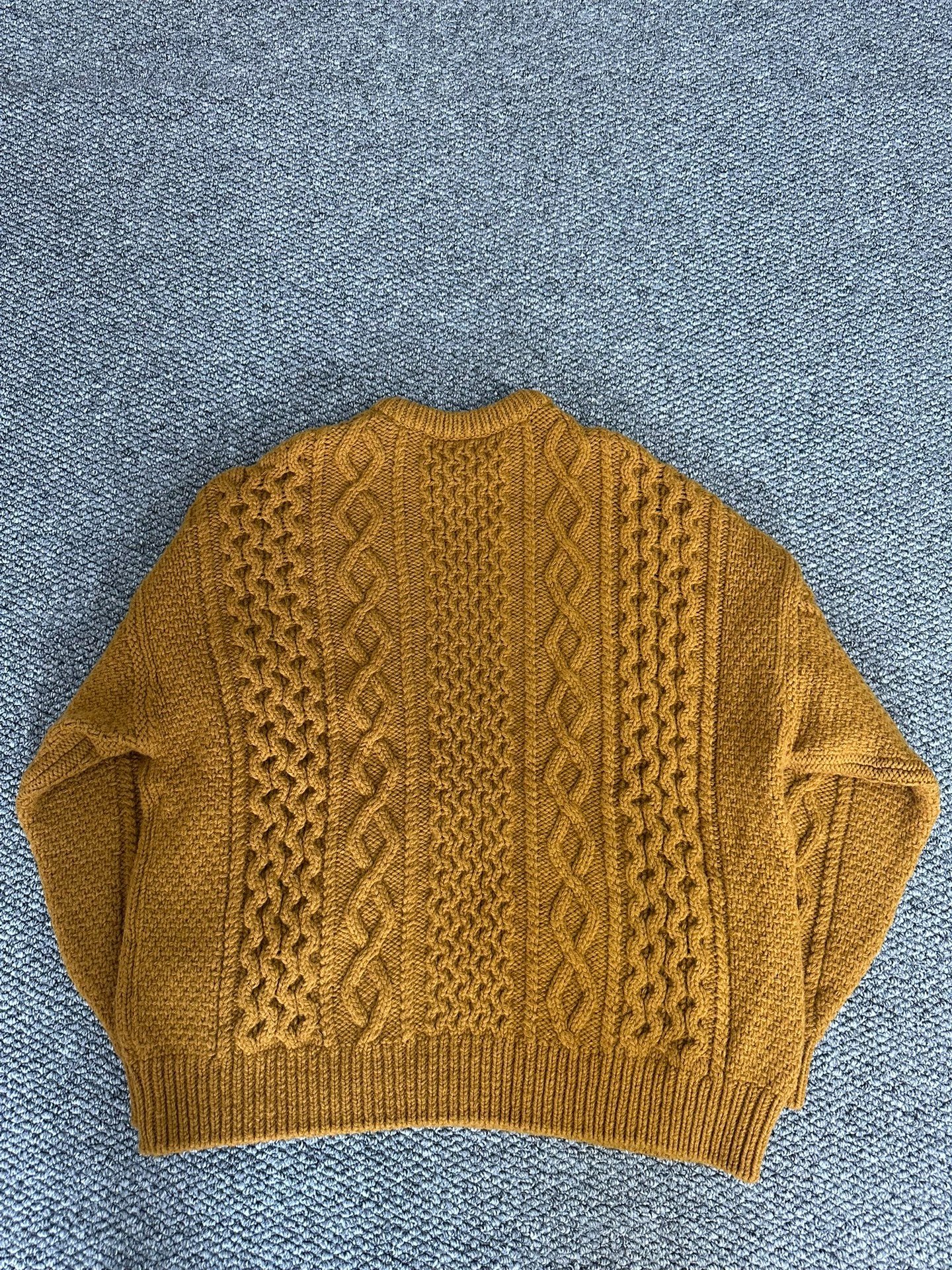 visvim amplus handknit cable-knit sweater — back