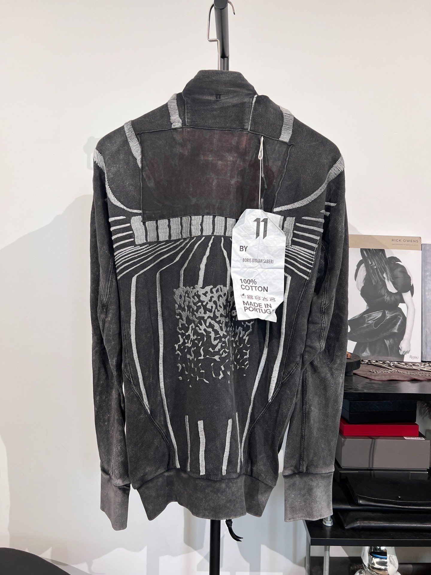 Boris Bidjan Saberi Distressed Embroidered Jacket