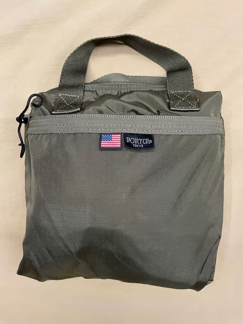 PORTER Olive Green Utility Backpack — detail