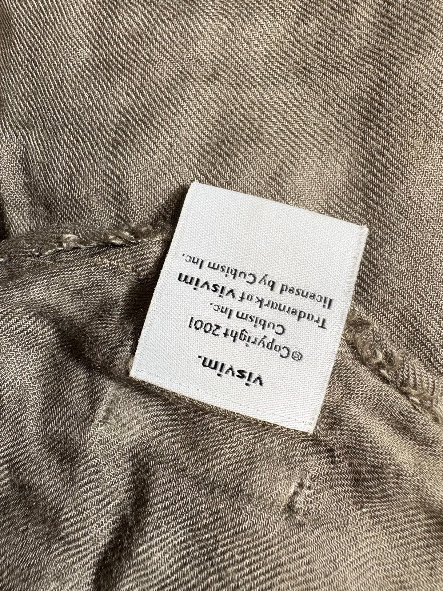 VISVIM SOLID STOLE AMDO — label