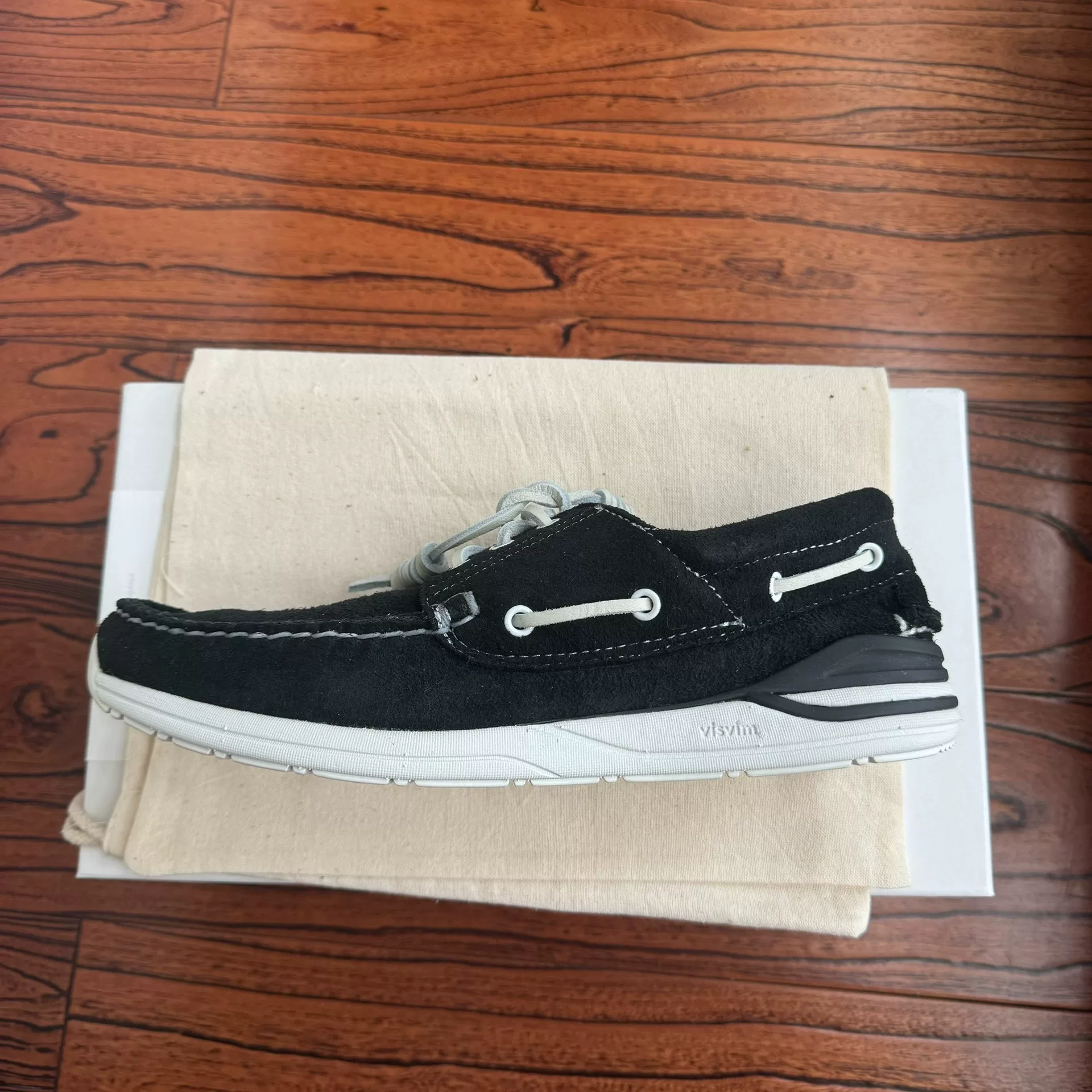 Visvim 23ss Hockney-Folk Boat Loafers — detail