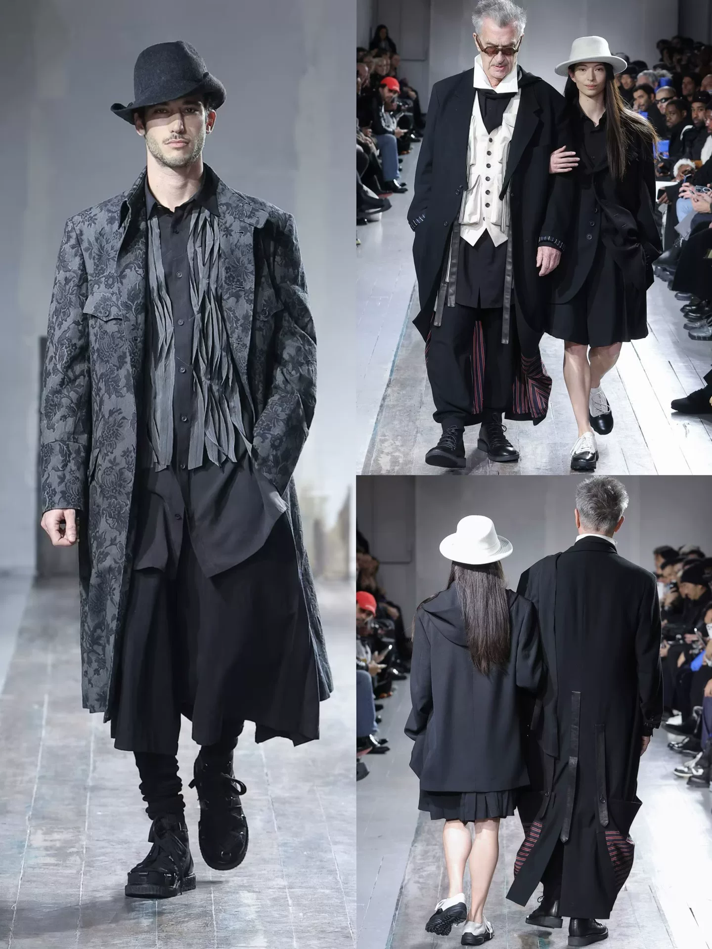 Yohji Yamamoto 24AW Pleated Wool Skirt — detail