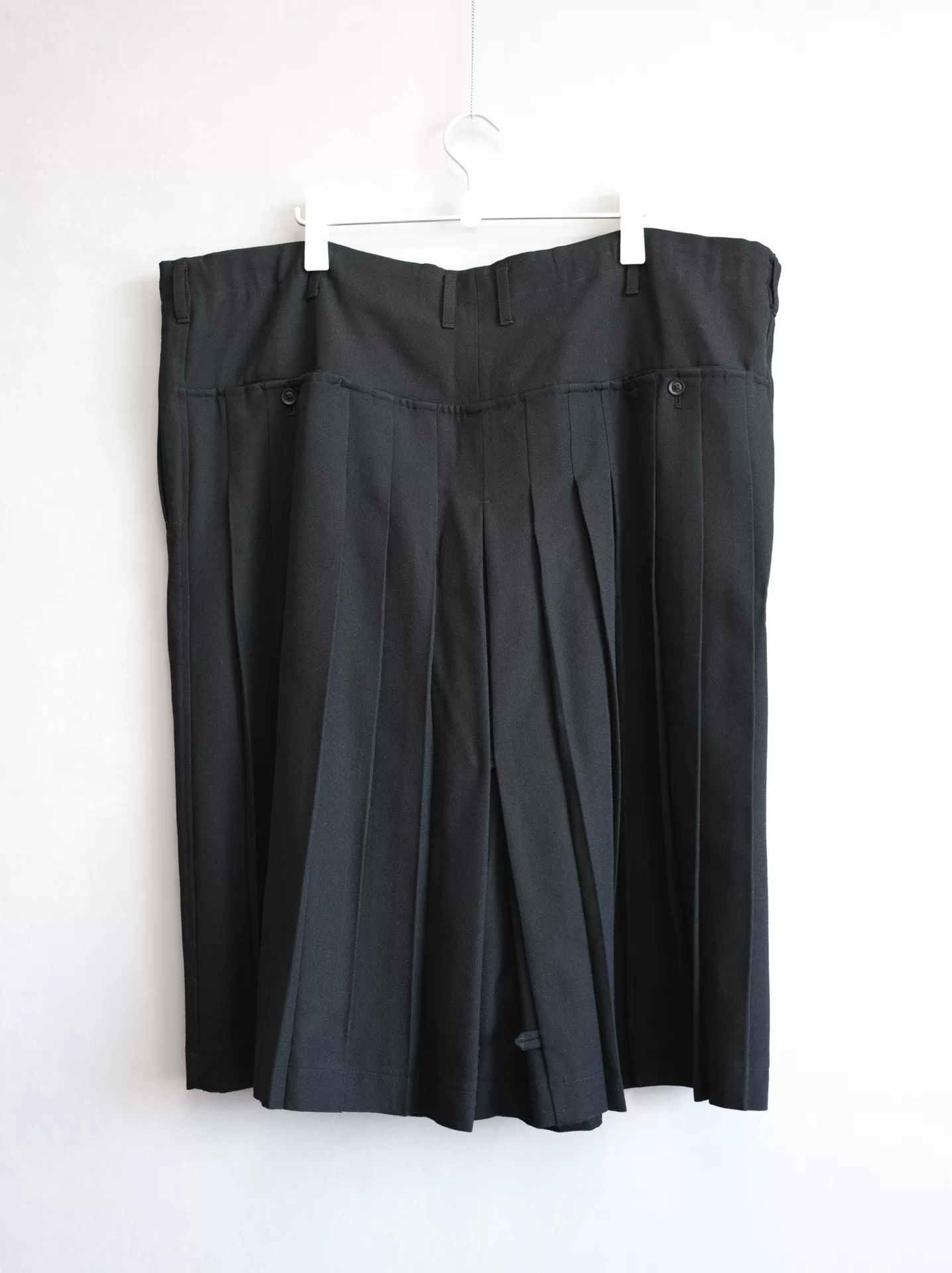 Yohji Yamamoto 24AW Pleated Wool Skirt — front