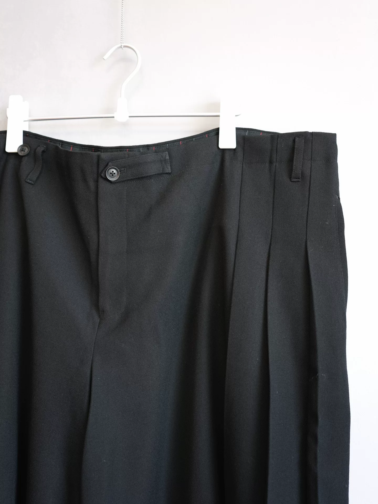 Yohji Yamamoto 24AW Pleated Wool Skirt — label