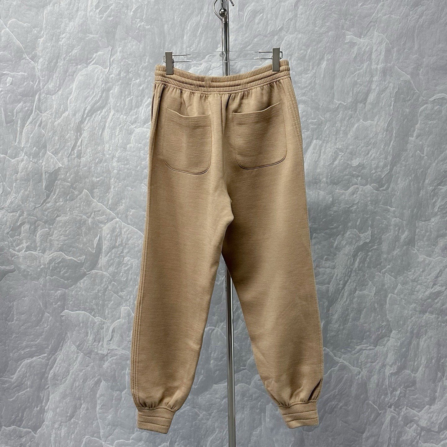 Louis Vuitton LV Logo Striped Wool Jogger Pants — label