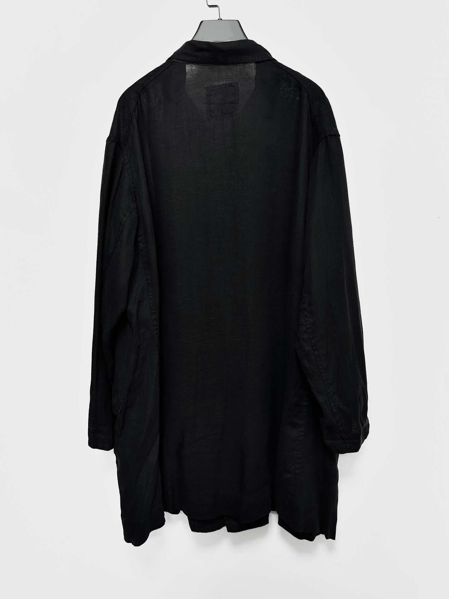 Chez VIDALENC Ink-Dyed Linen Coat — front