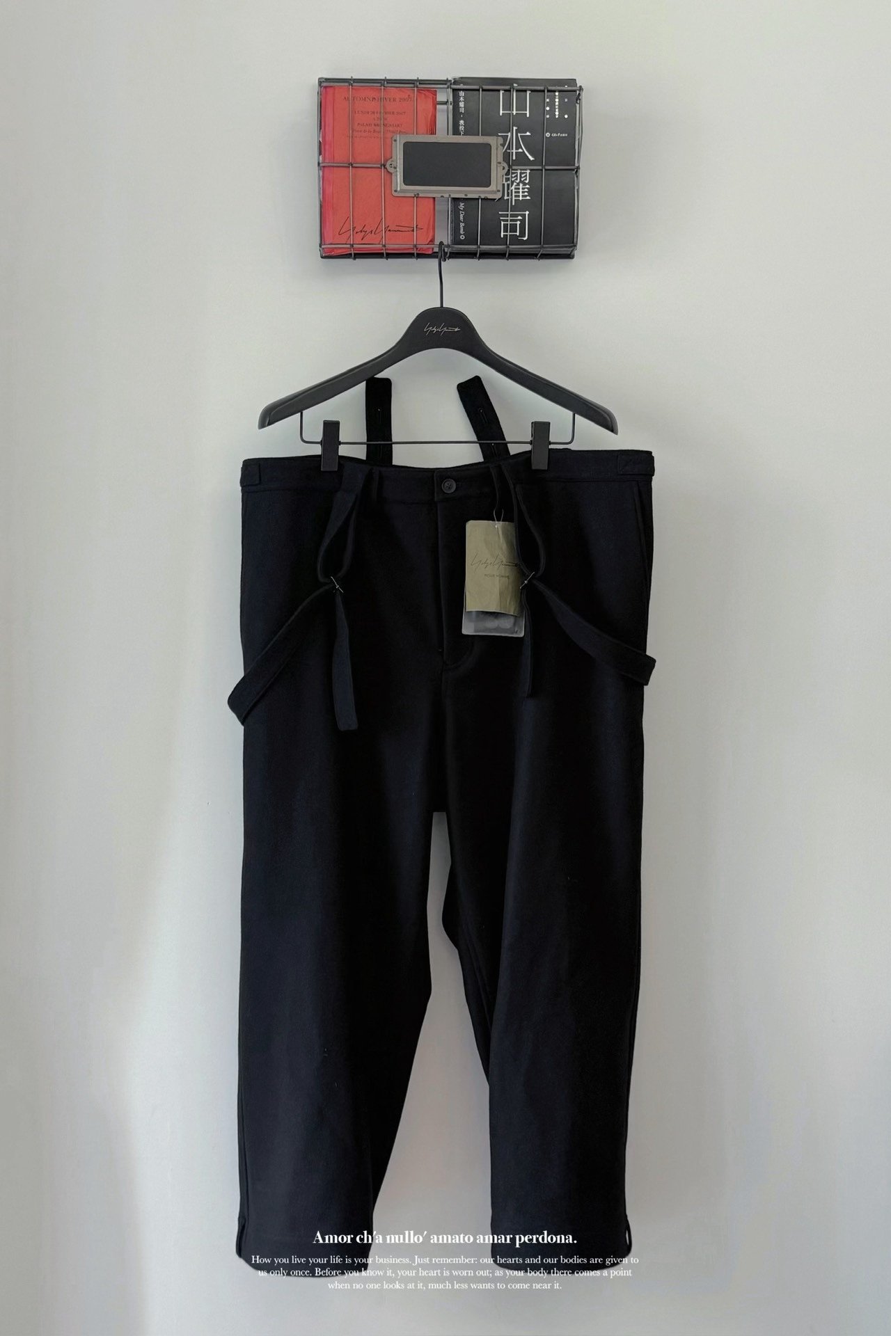 Yohji Yamamoto 21AW Wool Flannel Overalls — front