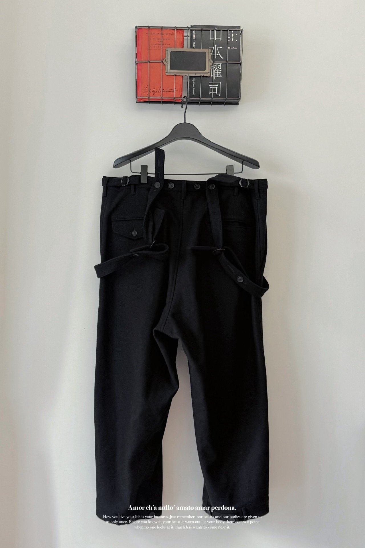 Yohji Yamamoto 21AW Wool Flannel Overalls — back