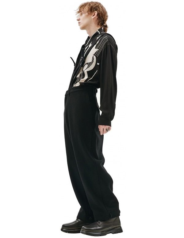Yohji Yamamoto 21AW Wool Flannel Overalls — label