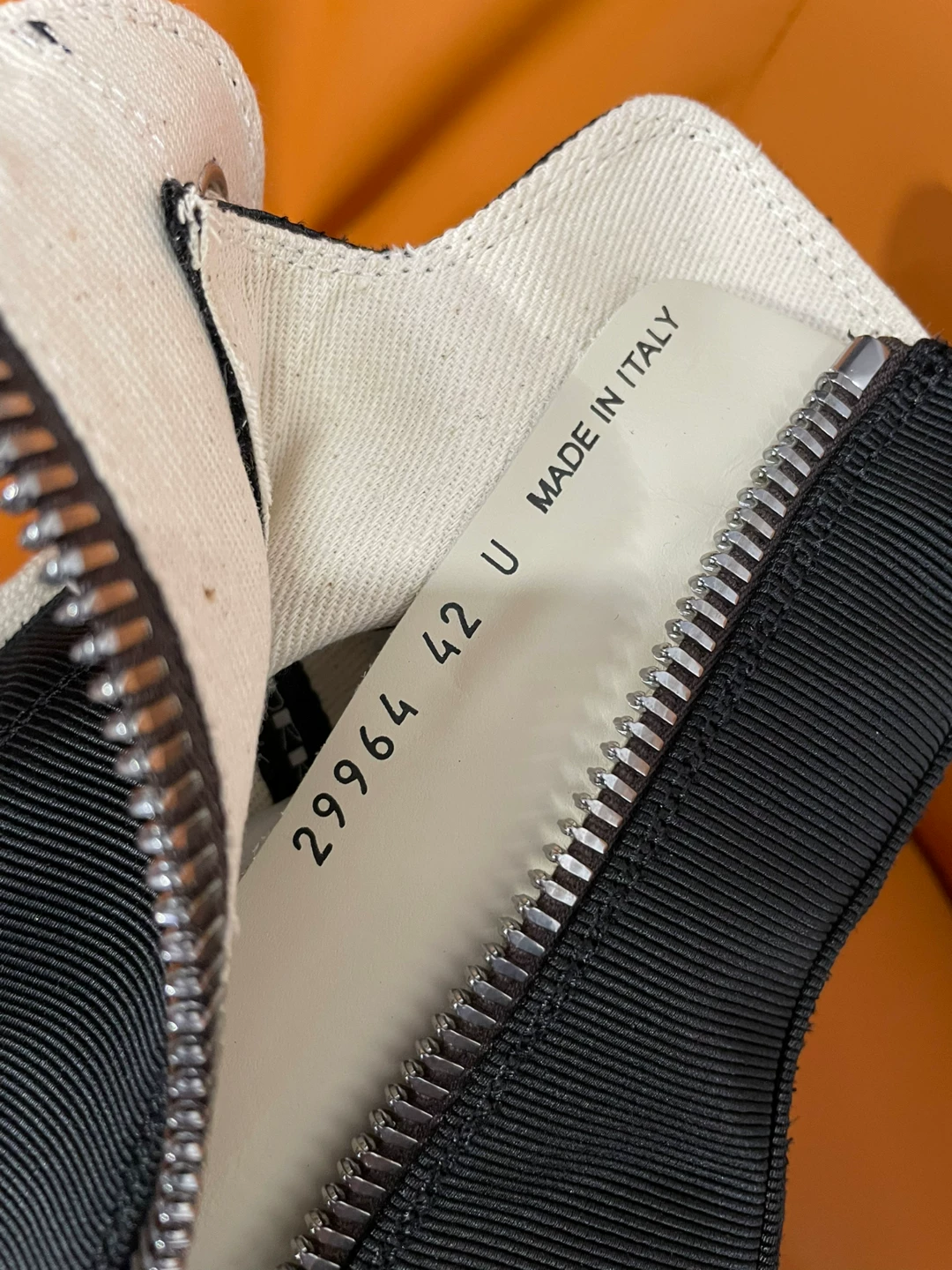 Rick Owens Drkshdw High-Top Cargo Shoes — label