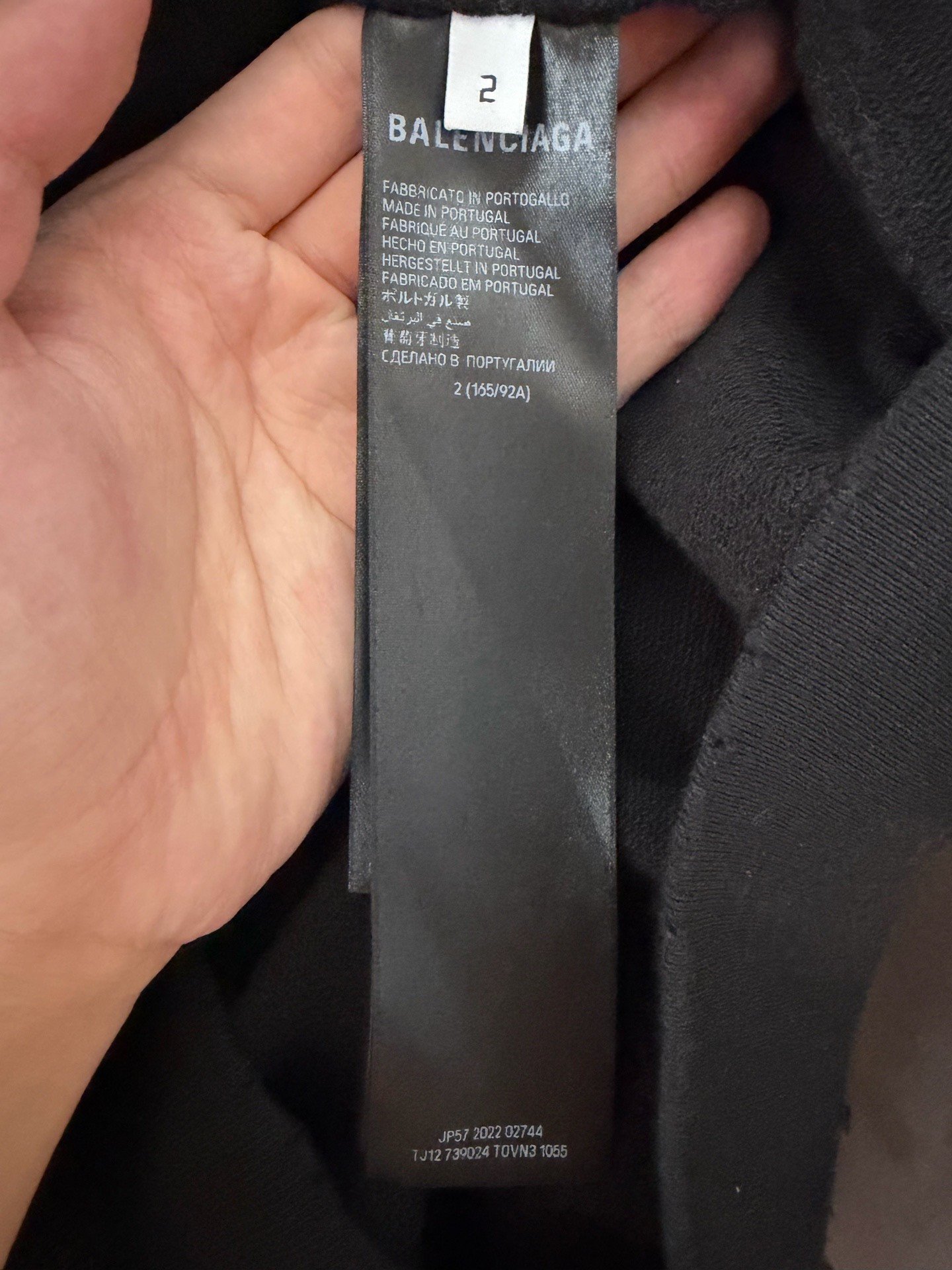 Balenciaga Black Distressed Design Hoodie — back