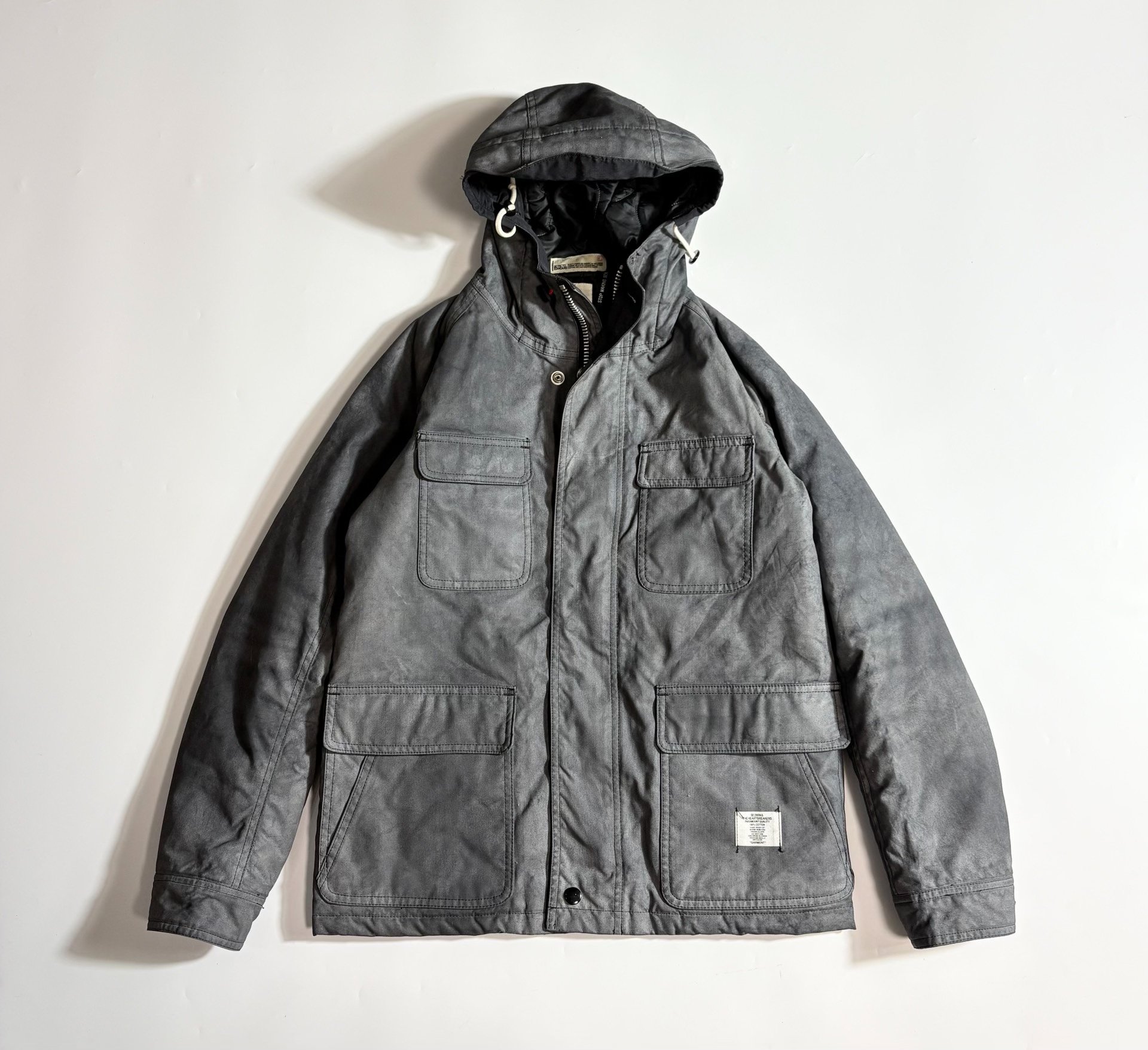 BEDWIN Distressed Hooded Utility Jacket