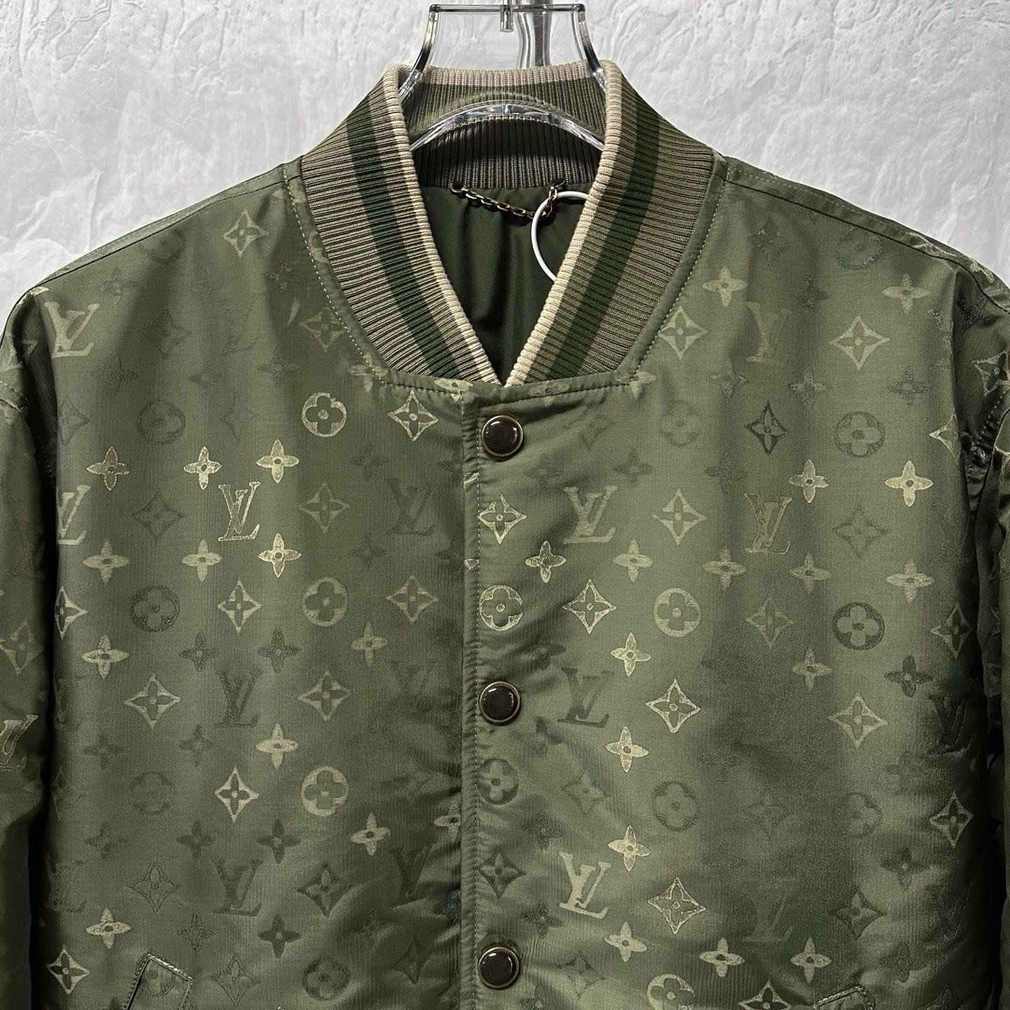 Louis Vuitton SS26 Monogram Baseball Jacket — front