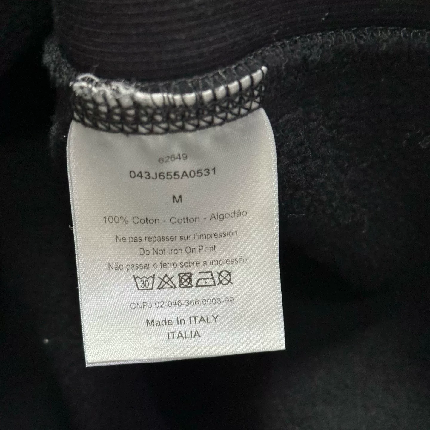 Dior Flocked Print Crewneck Sweatshirt — back