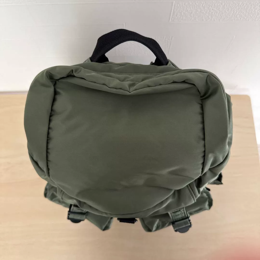 Porter Tanker PX Military Green Nylon Backpack — label