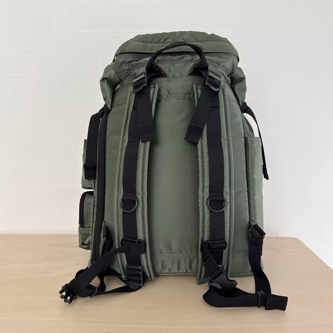 Porter Tanker PX Military Green Nylon Backpack — front
