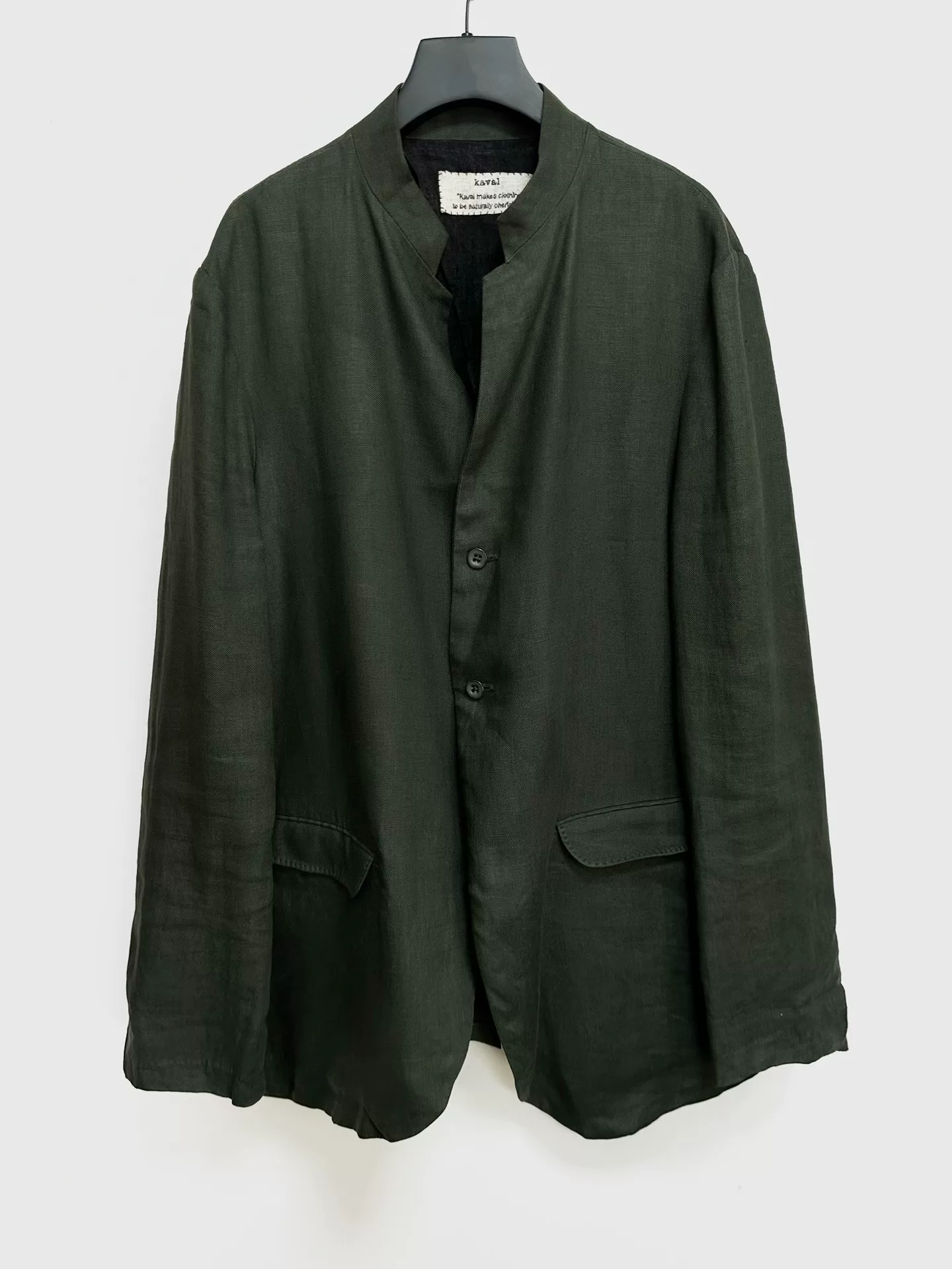 Kaval Ink-Dyed Linen Jacket