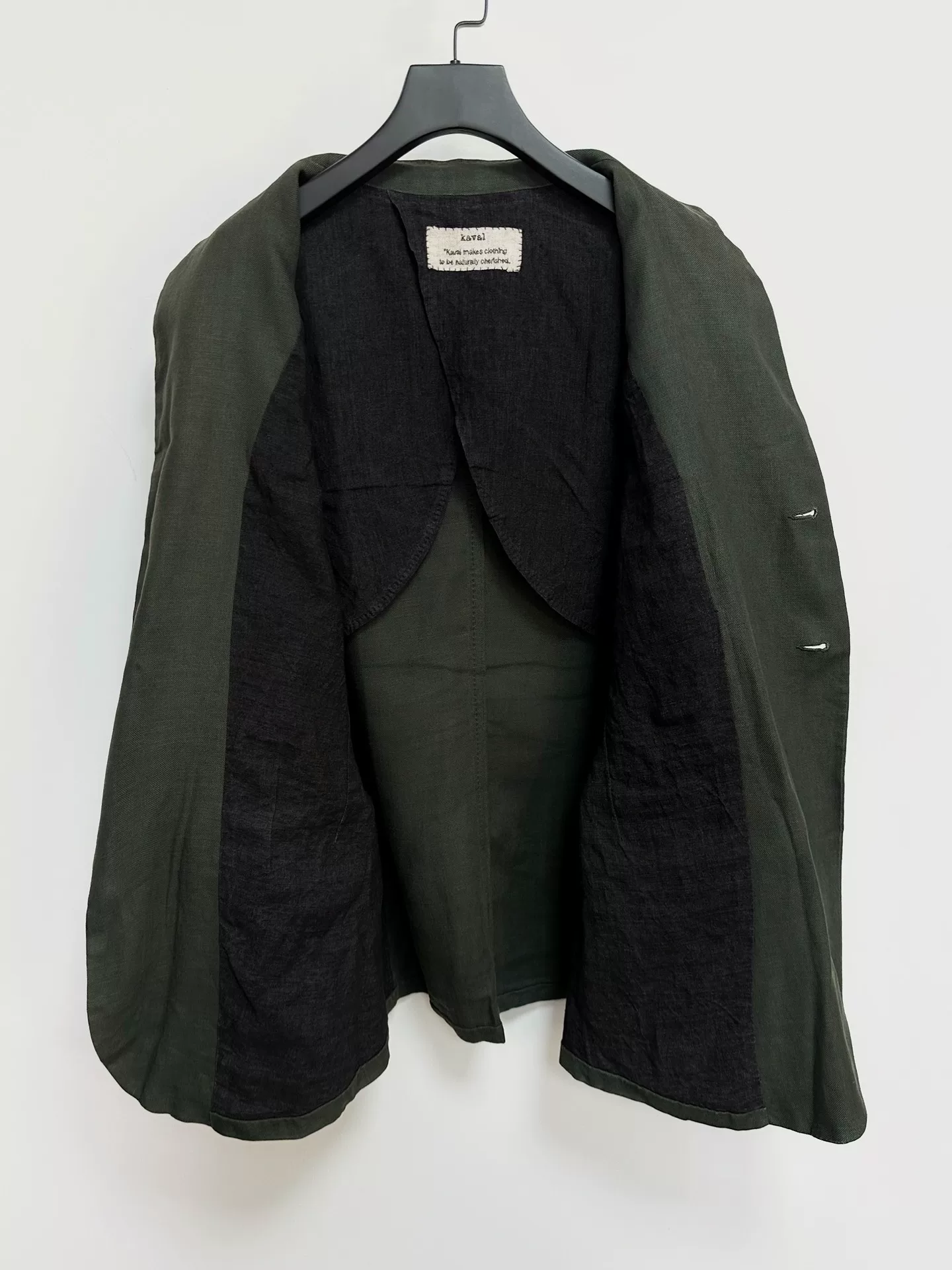 Kaval Ink-Dyed Linen Jacket — back