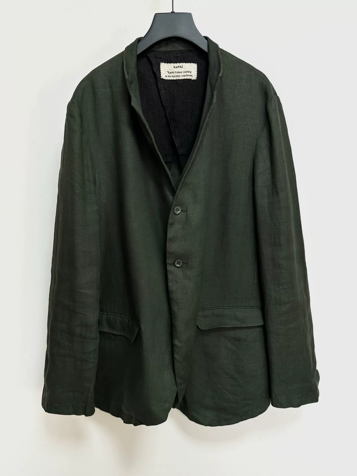 Kaval Ink-Dyed Linen Jacket — front