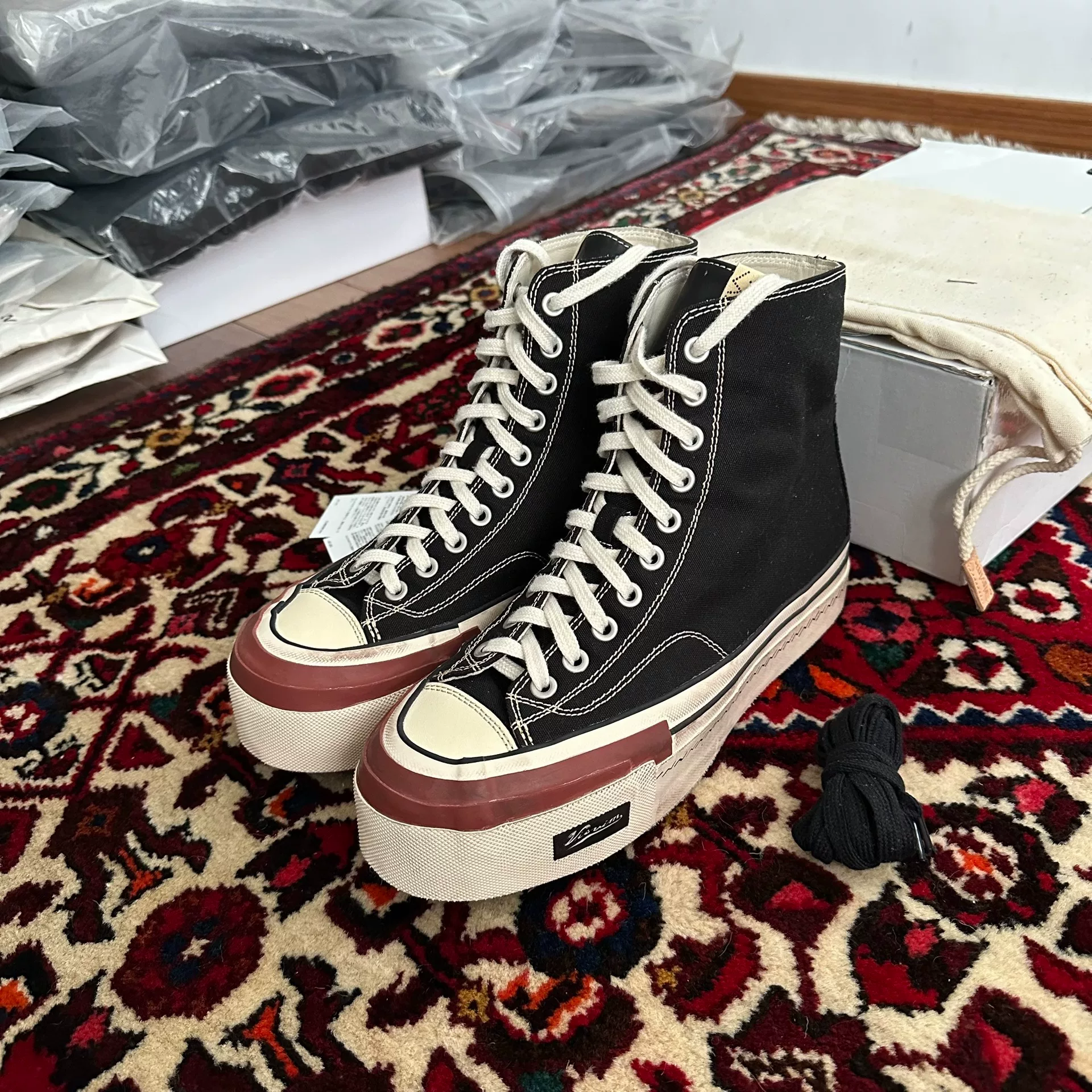 visvim 21AW Skagway Hi Canvas Shoes — front