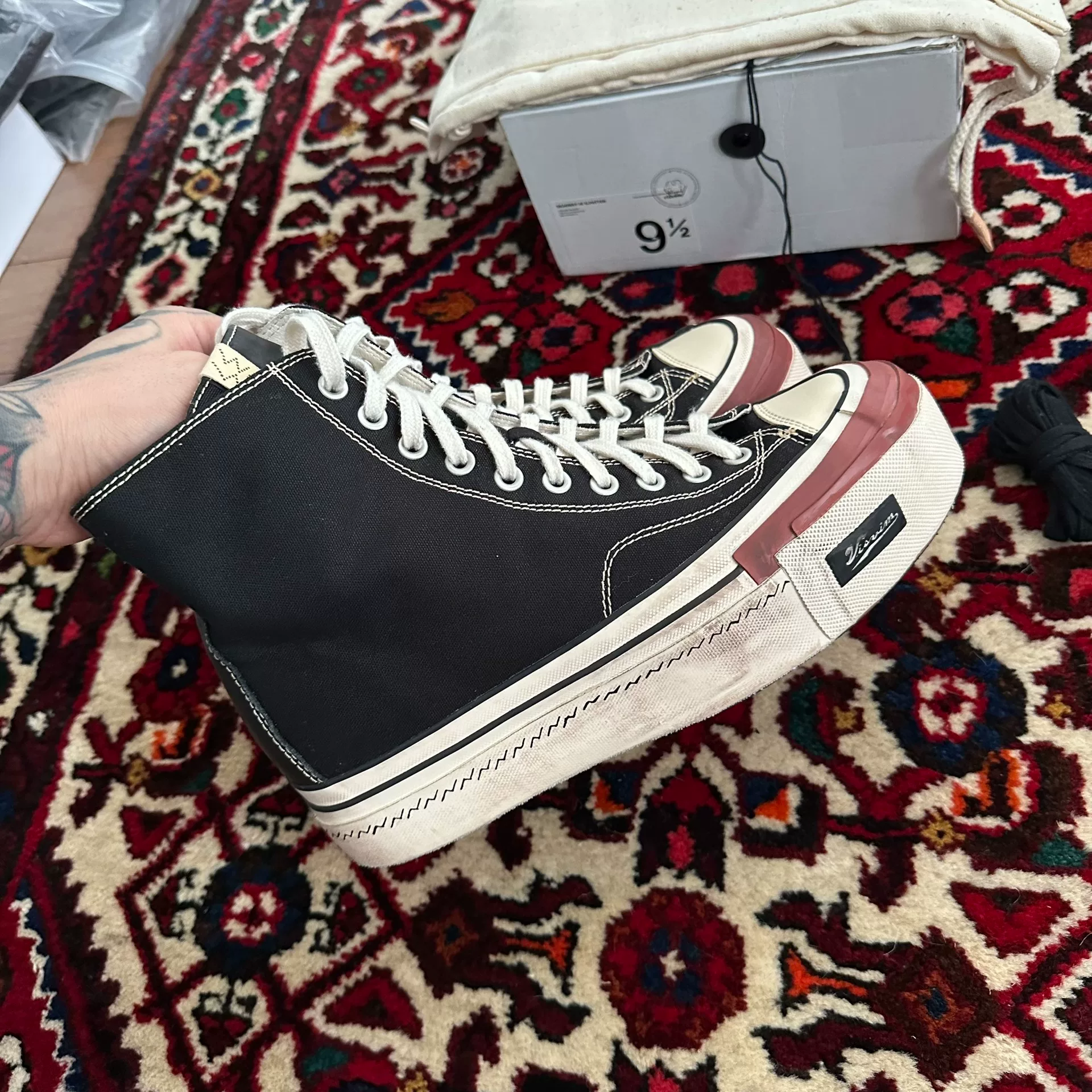 visvim 21AW Skagway Hi Canvas Shoes — back