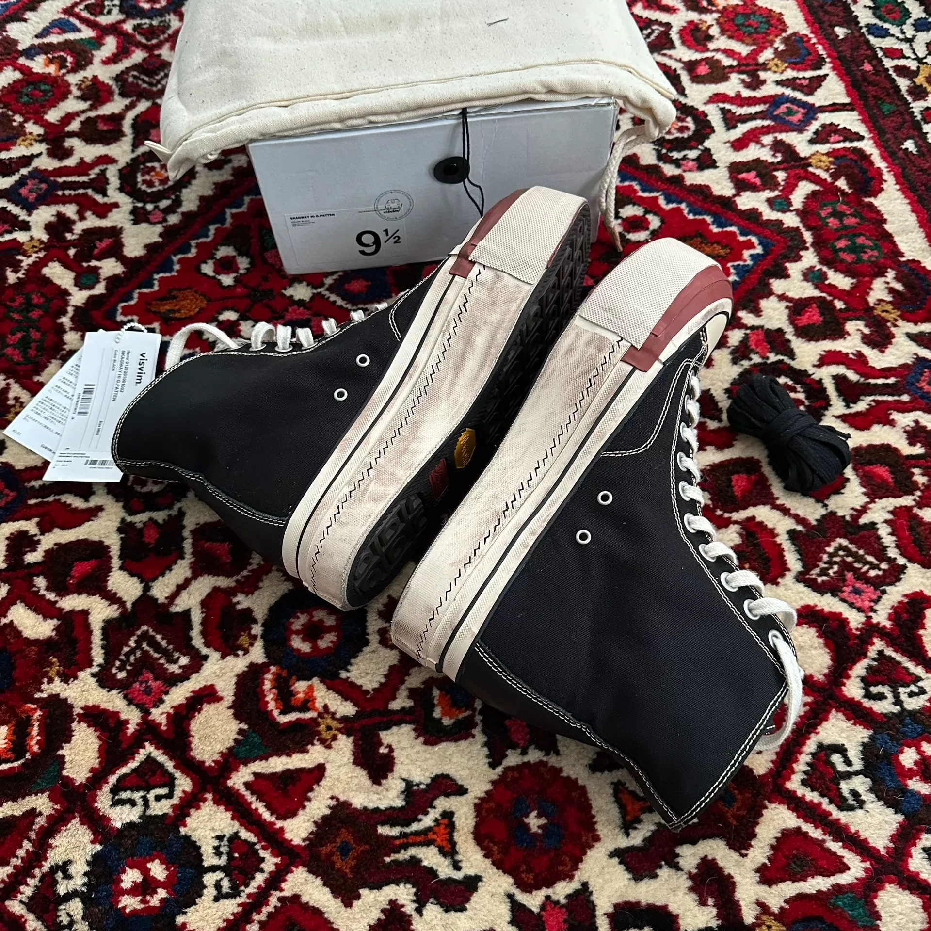 visvim 21AW Skagway Hi Canvas Shoes — label