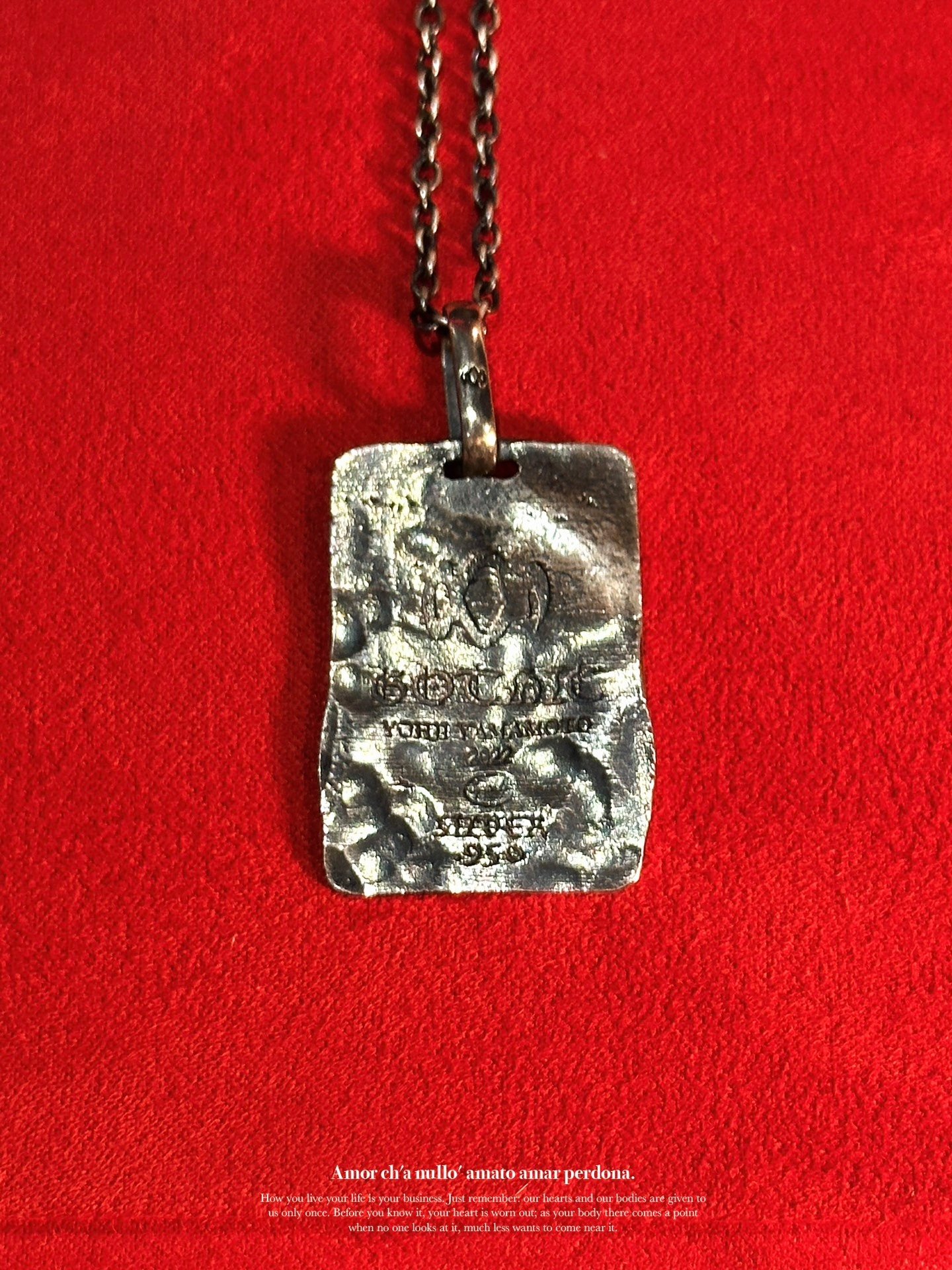 Yohji Yamamoto Gothic Double-Sided Silver Necklace — back