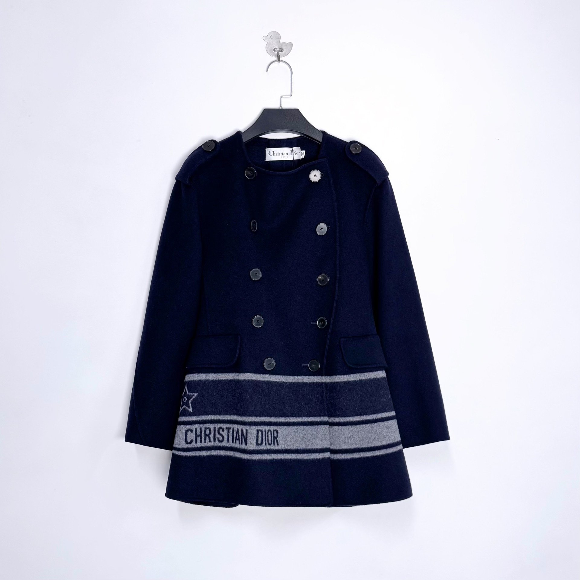 Dior Midnight Blue Double-Breasted Wool Coat