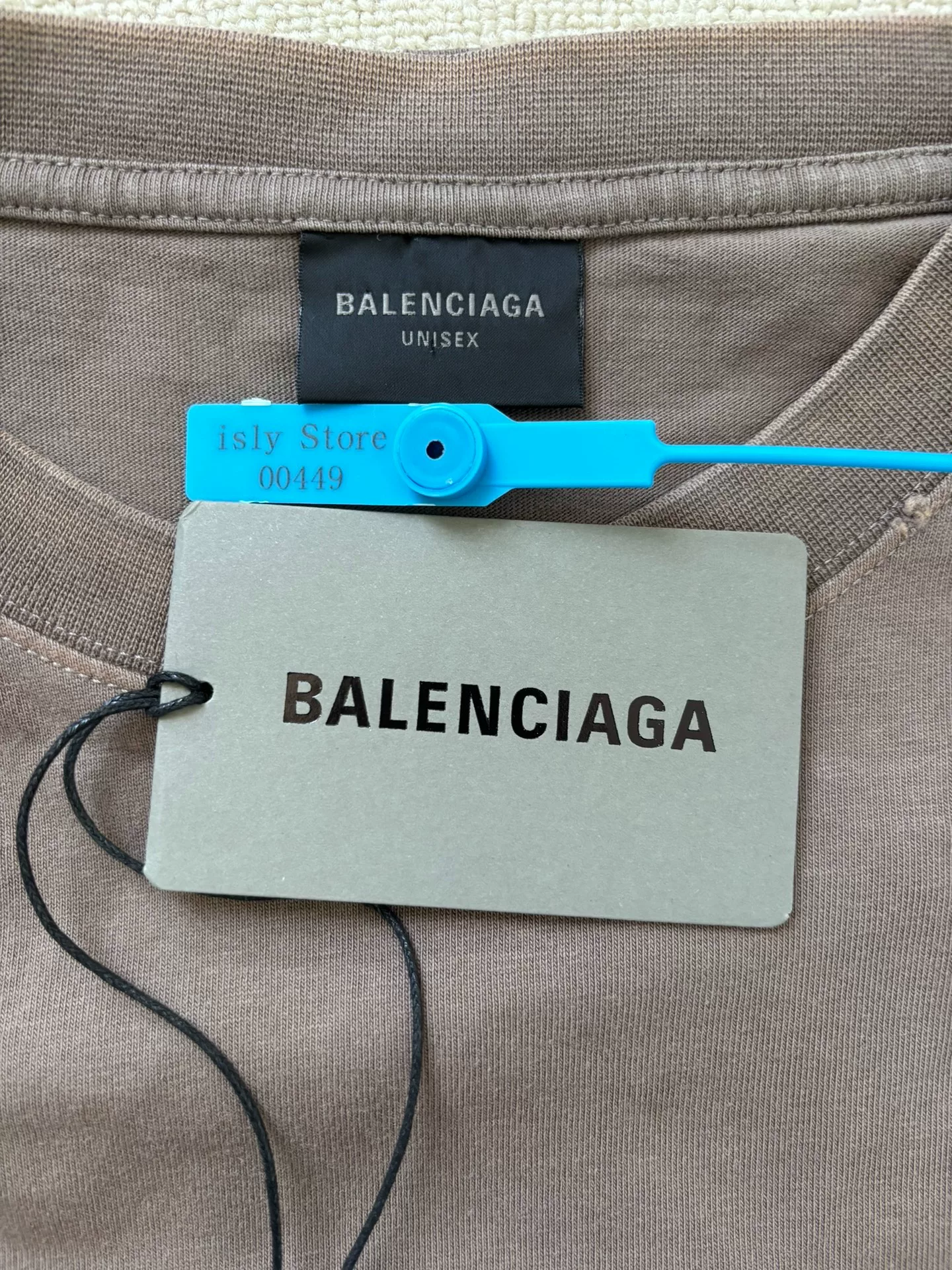Balenciaga Khaki Short-Sleeve Shirt — detail