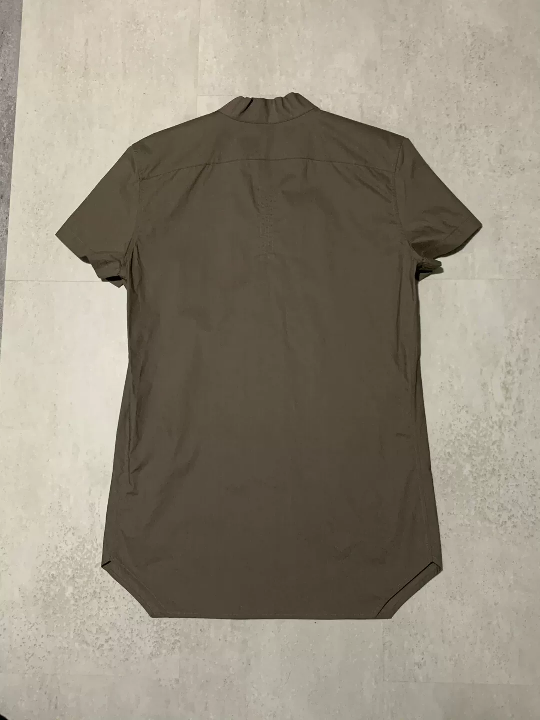 Rick Owens Sand Short-Sleeve Shirt — front