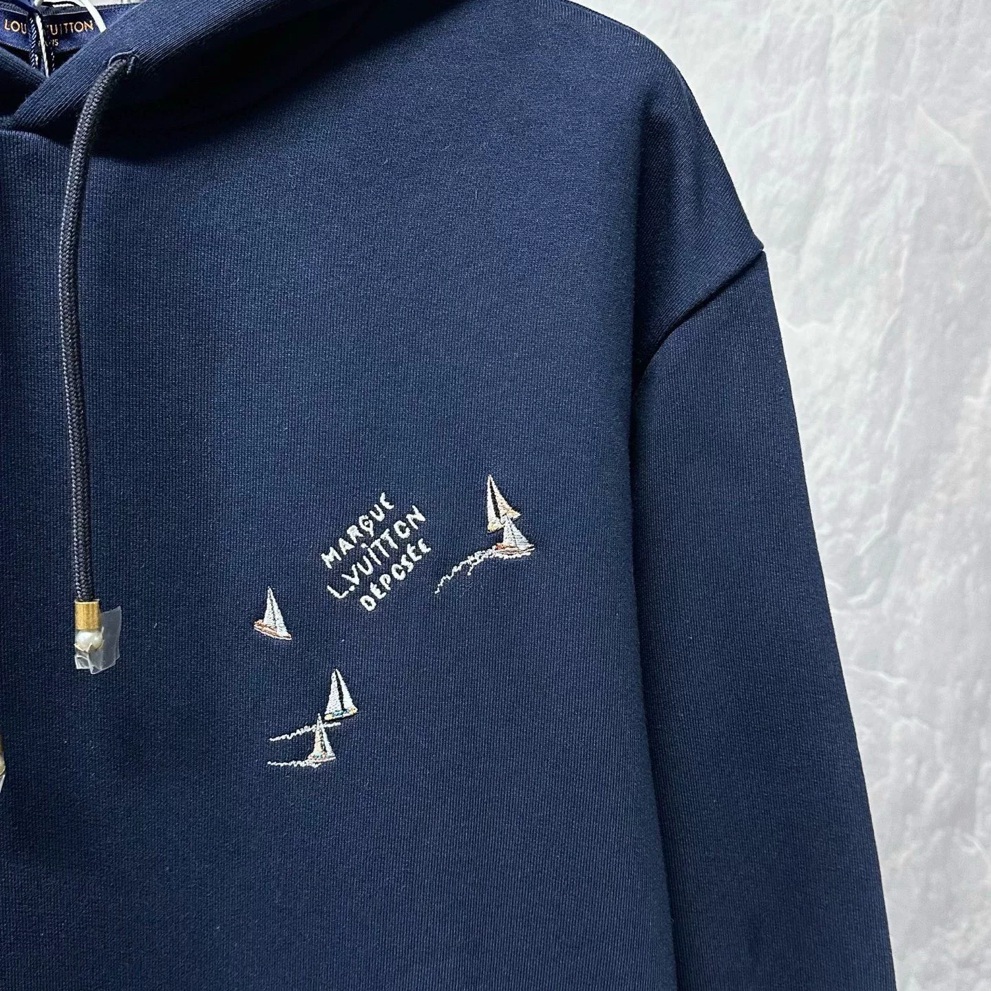 Louis Vuitton FW25 Sailboat Logo Hoodie — detail
