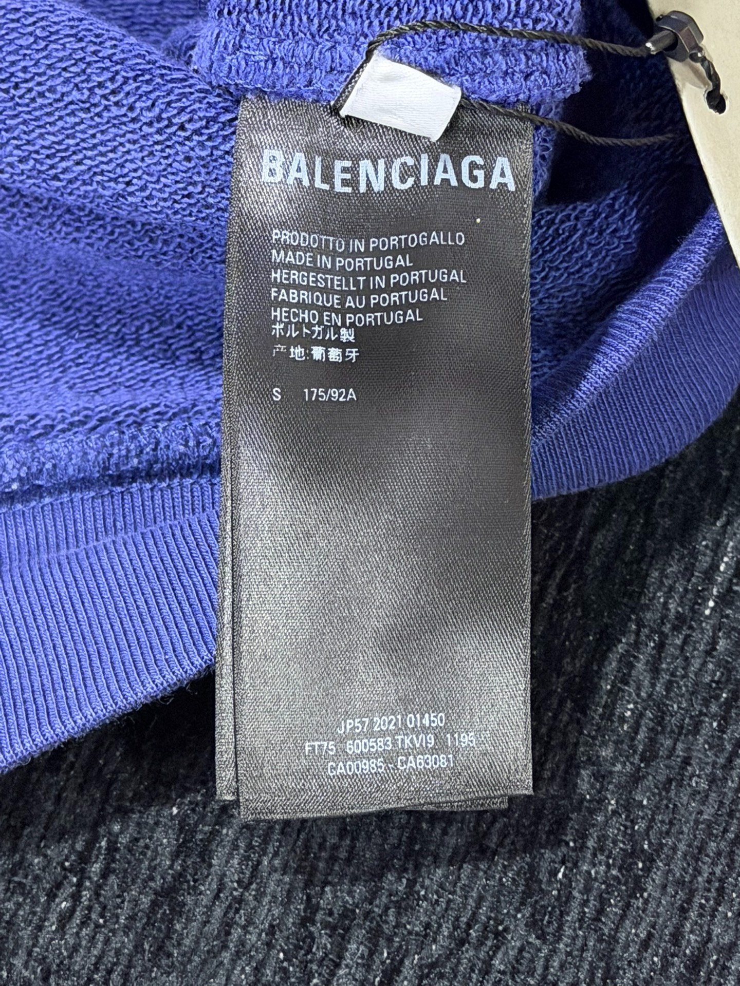 Balenciaga Blue Coke Embroidered Hoodie S — label