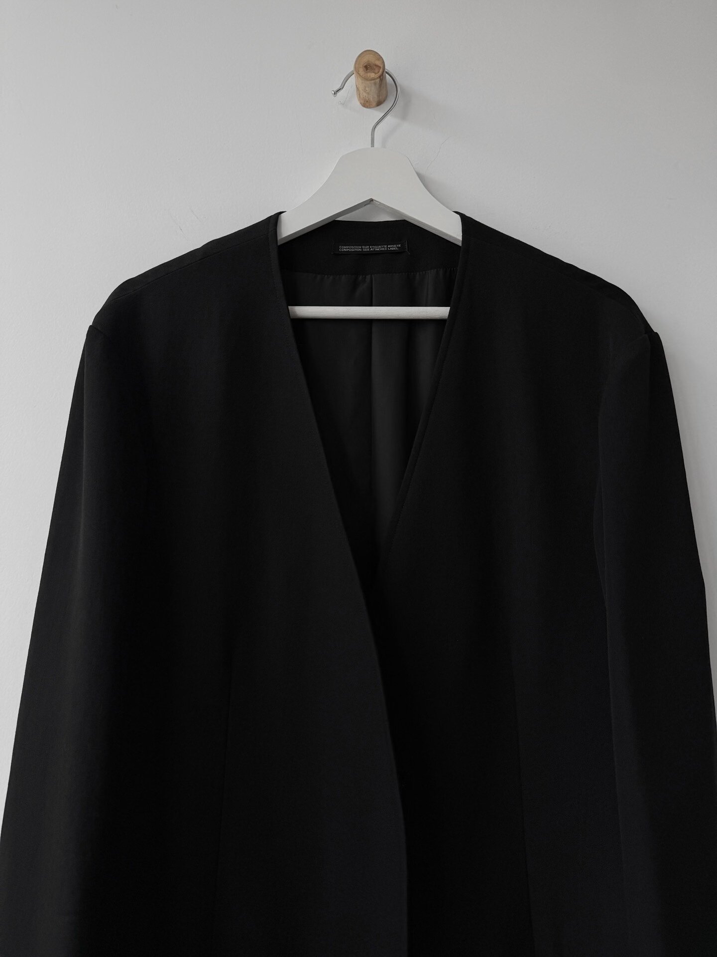 Yohji Yamamoto Pour Homme 19AW Minimalist Coat — detail