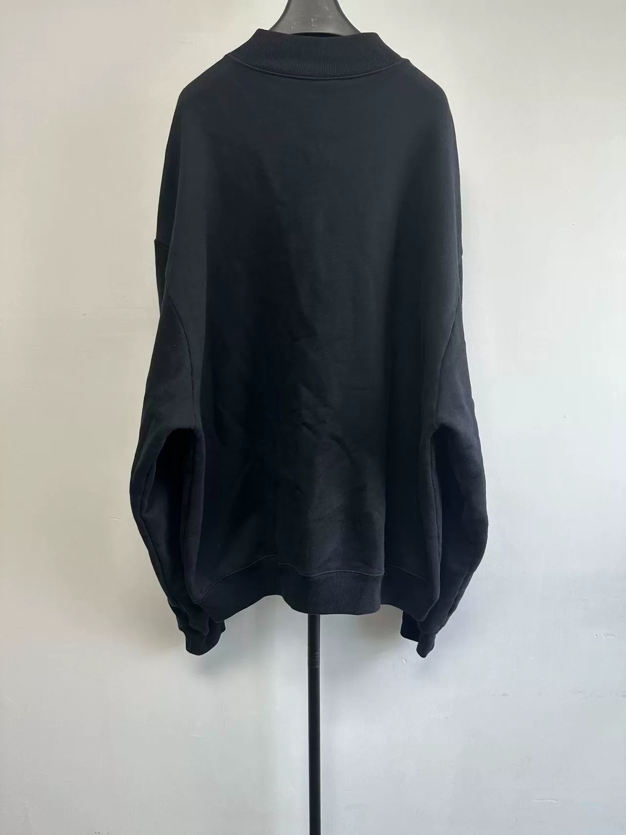 Balenciaga Oversized Embroidered Logo Crewneck Sweatshirt — front