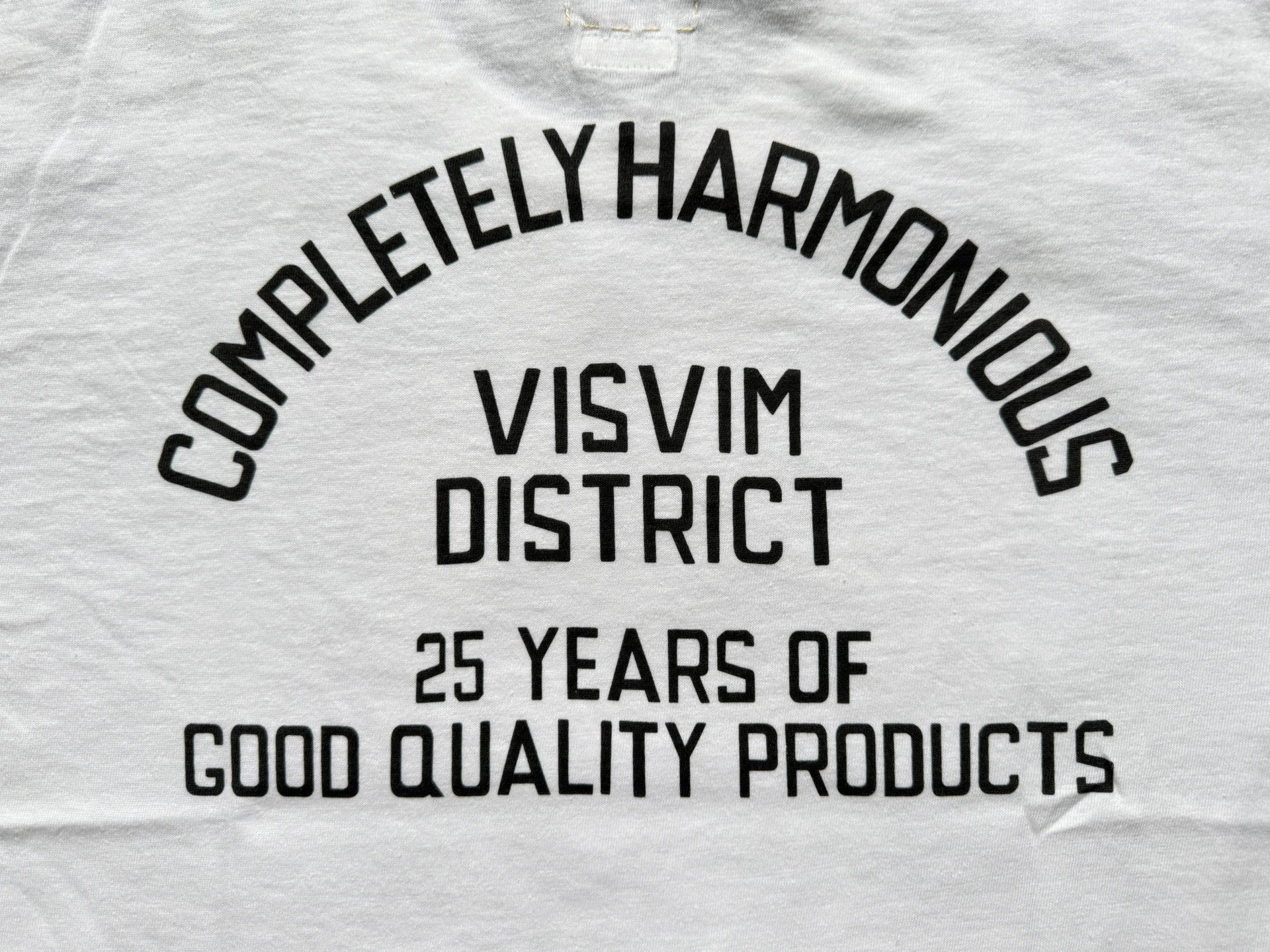 VISVIM 26SS JUMBO TEE DISTRICT Distressed Printed — back