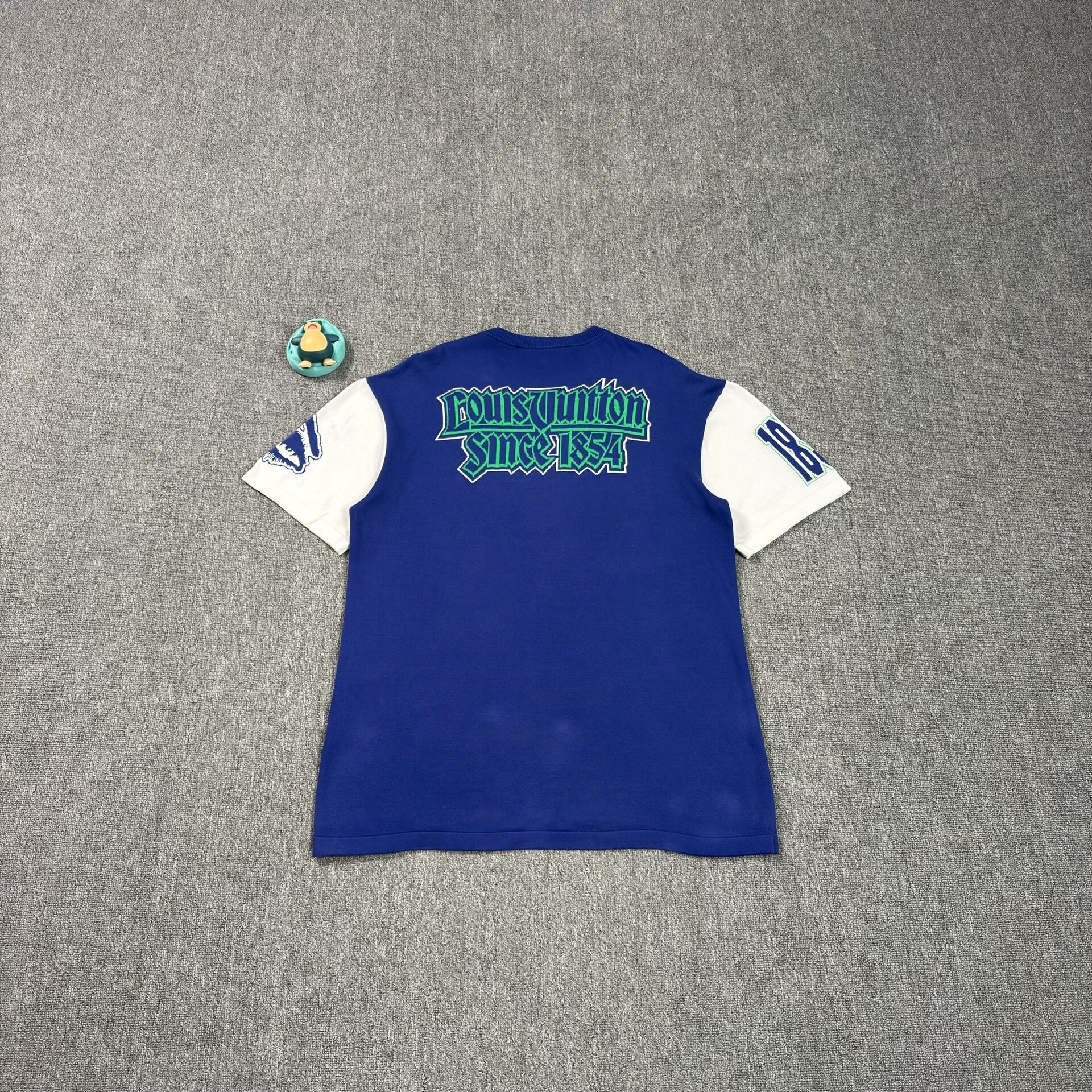 LV Blue Slogan Short-Sleeve T-Shirt — front