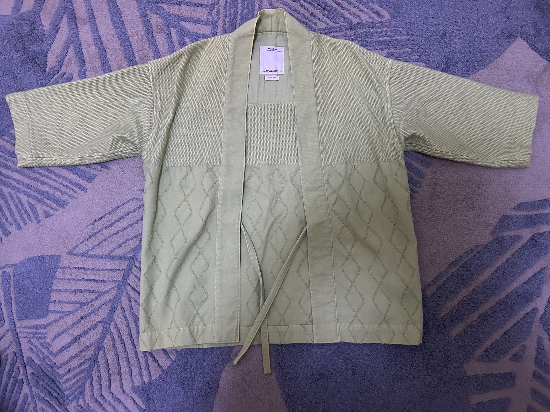 visvim Kimono with Sashiko Embroidery — front