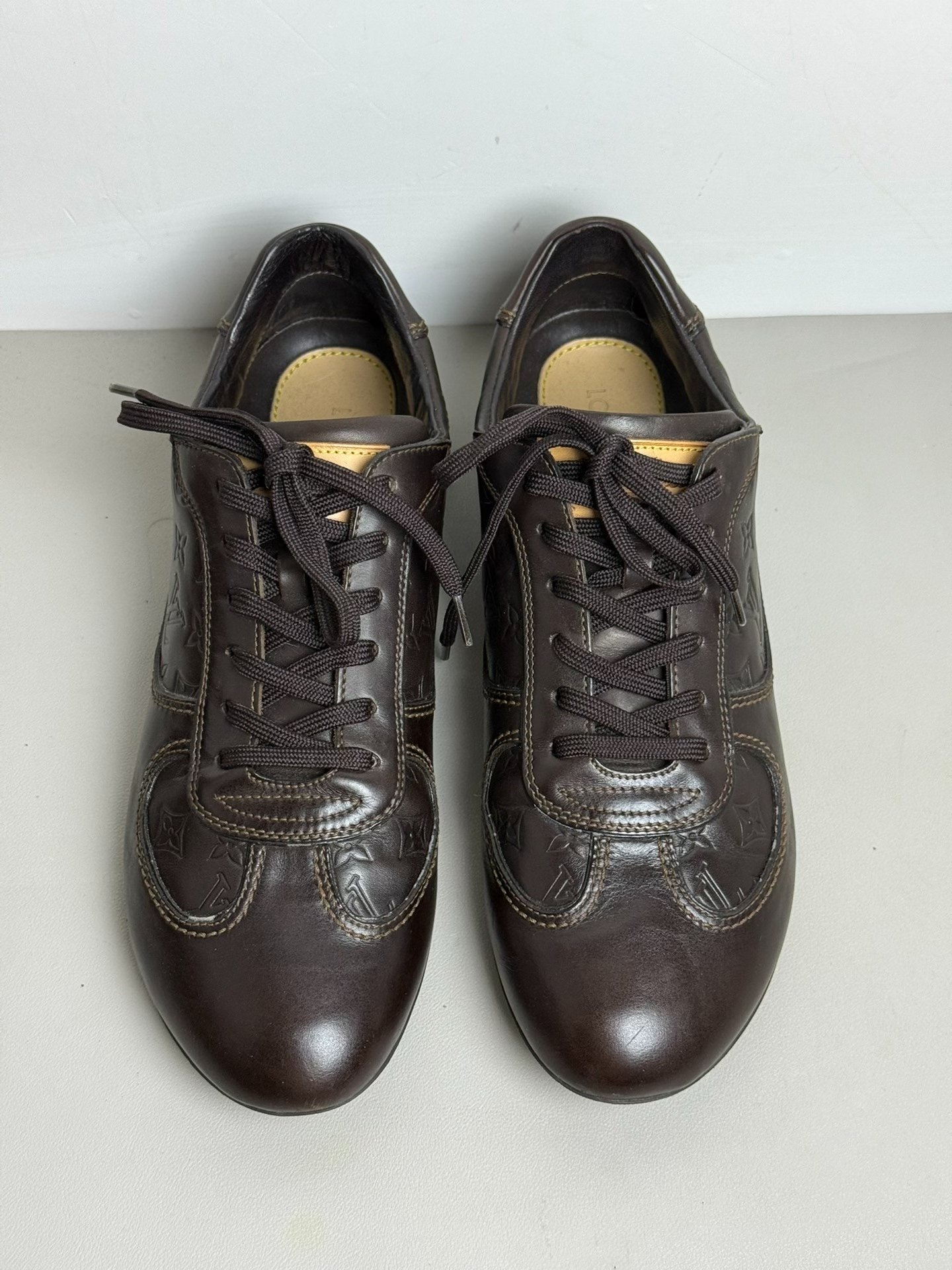 Louis Vuitton LV Monogram Brown Flat Shoes — detail