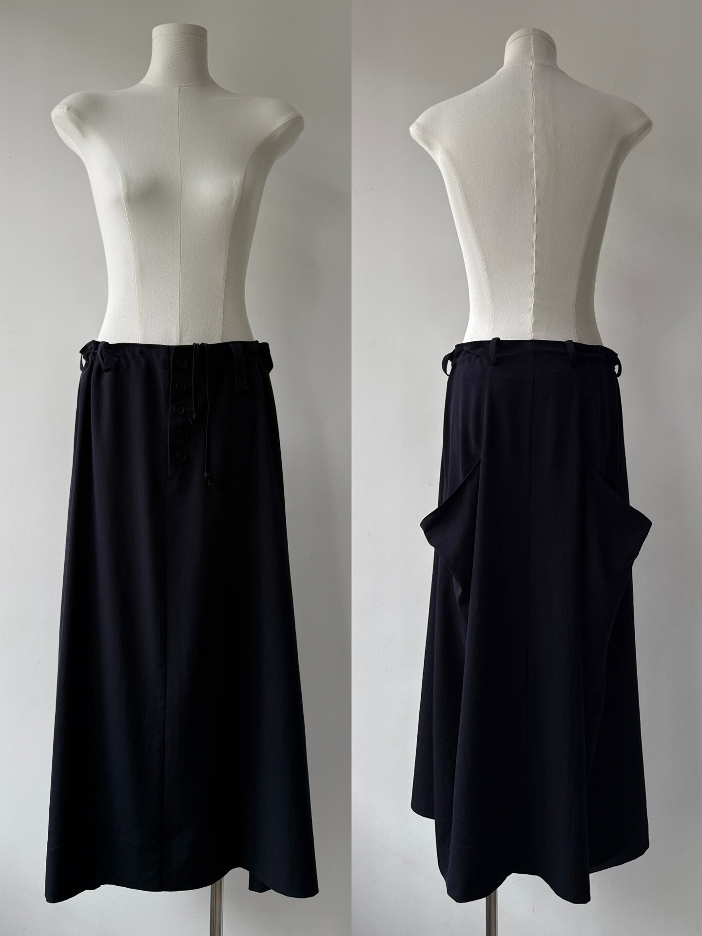 Yohji Yamamoto 26SS Asymmetric Skirt — front