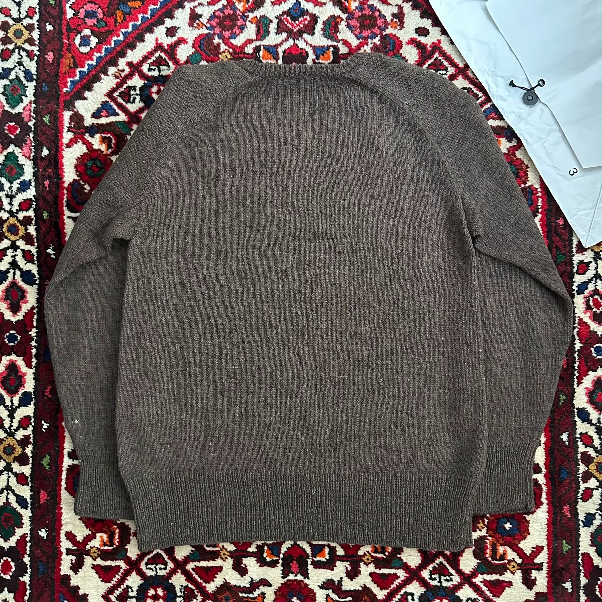 visvim 17AW College Mud-Dyed Sweater — detail