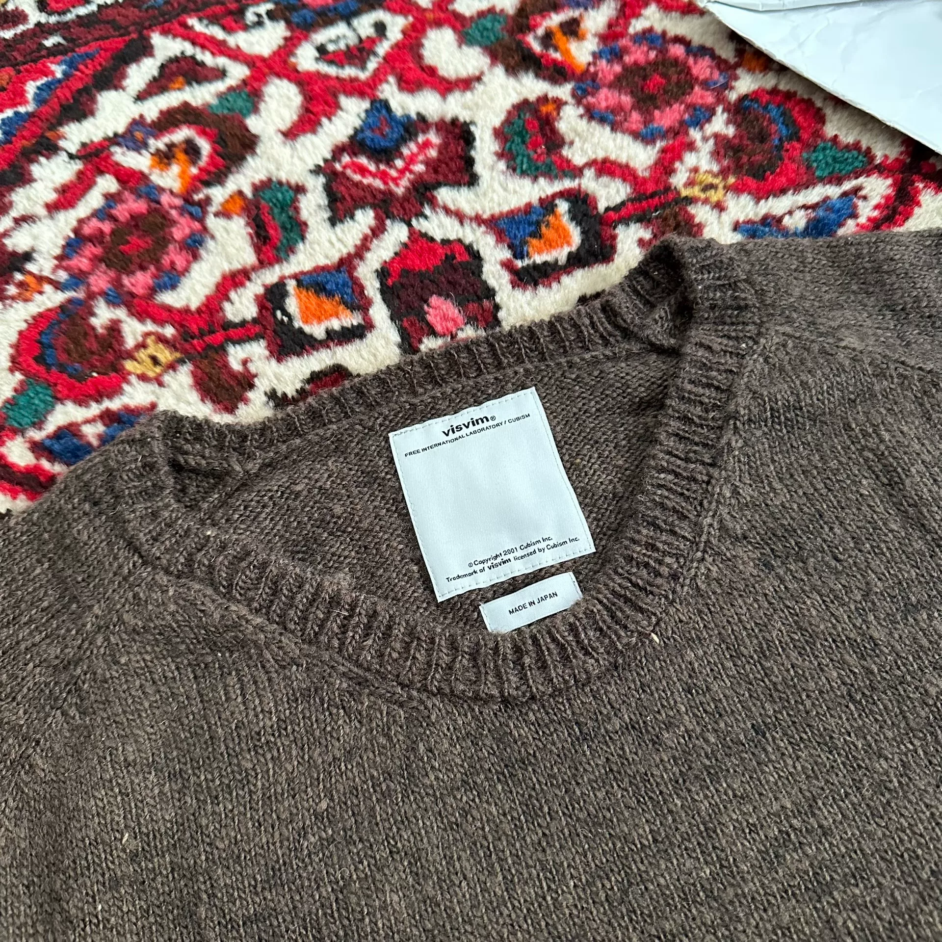 visvim 17AW College Mud-Dyed Sweater — back