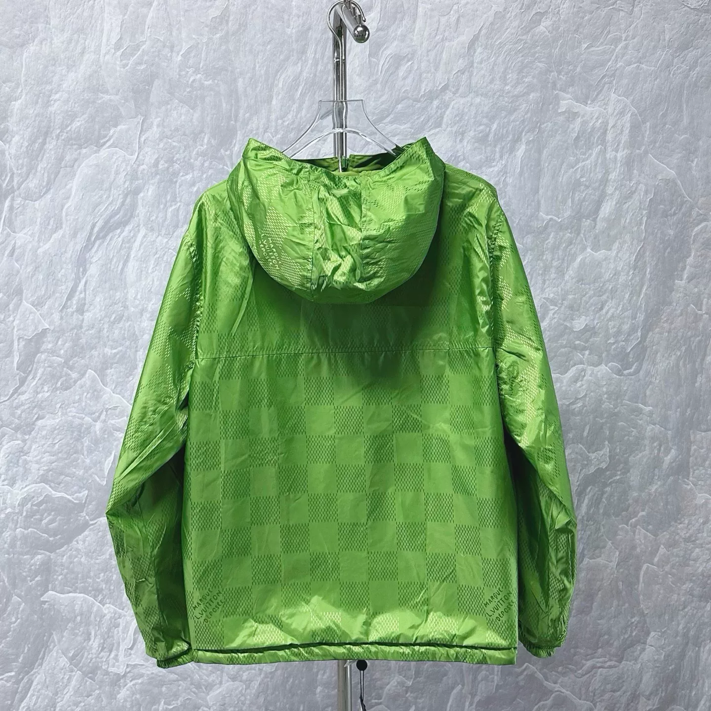 Louis Vuitton FW24 Green Reversible Hooded Jacket — front