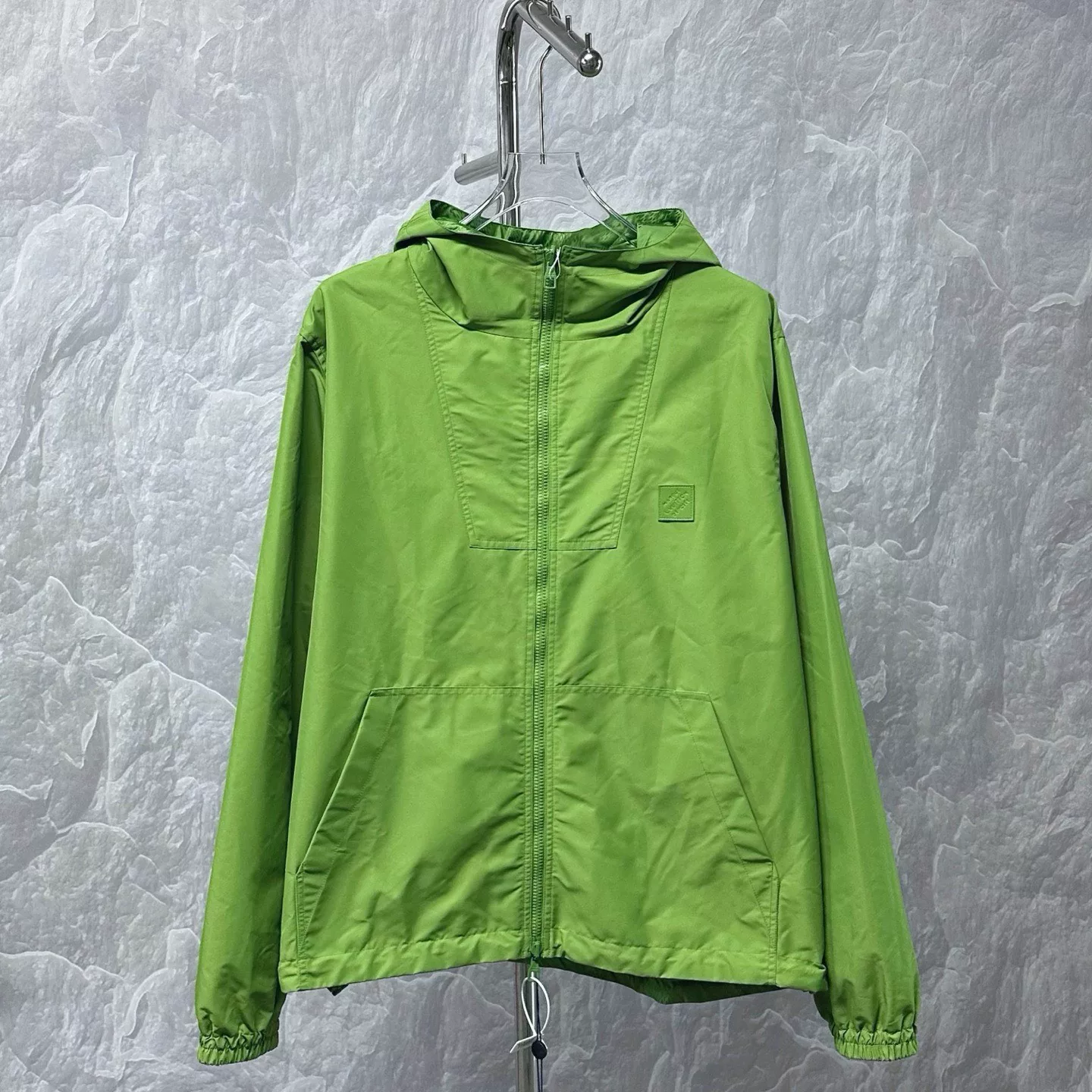 Louis Vuitton FW24 Green Reversible Hooded Jacket — detail