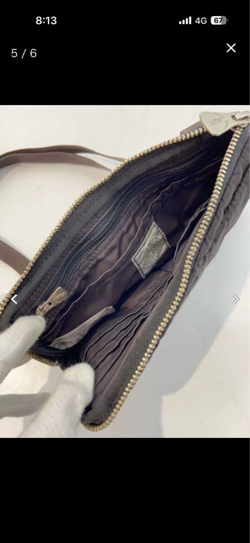 PORTER CLASSIC Super Nylon Shoulder Bag — label