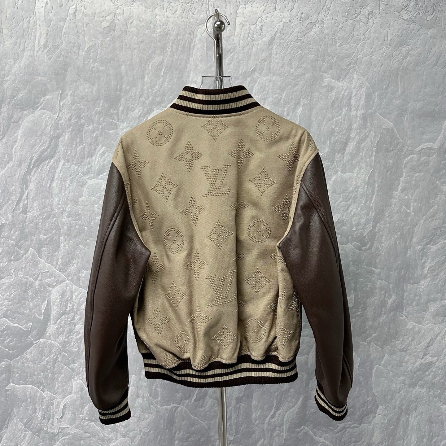 Louis Vuitton LV Monogram Embroidery Baseball Jacket — back