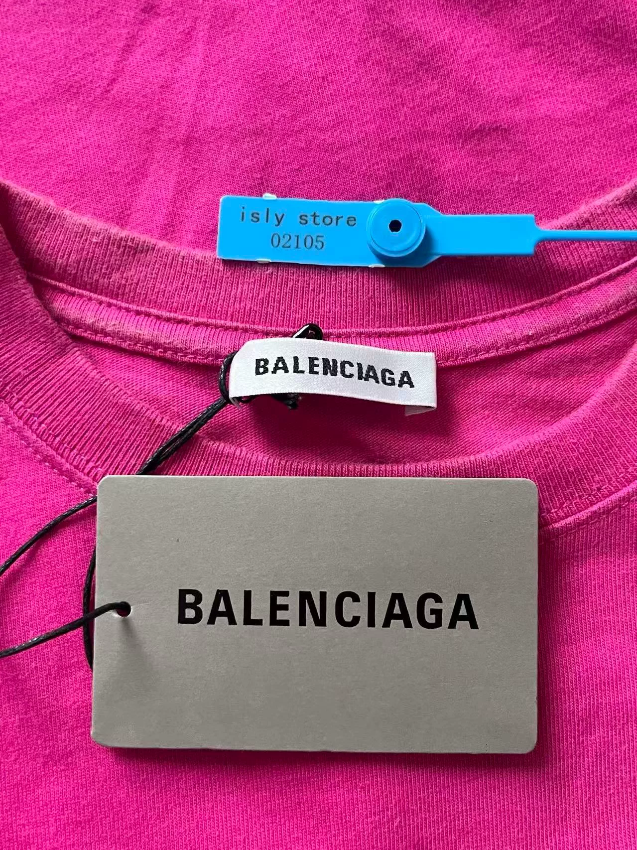 Balenciaga Eiffel Tower Print Round Neck T-shirt — back
