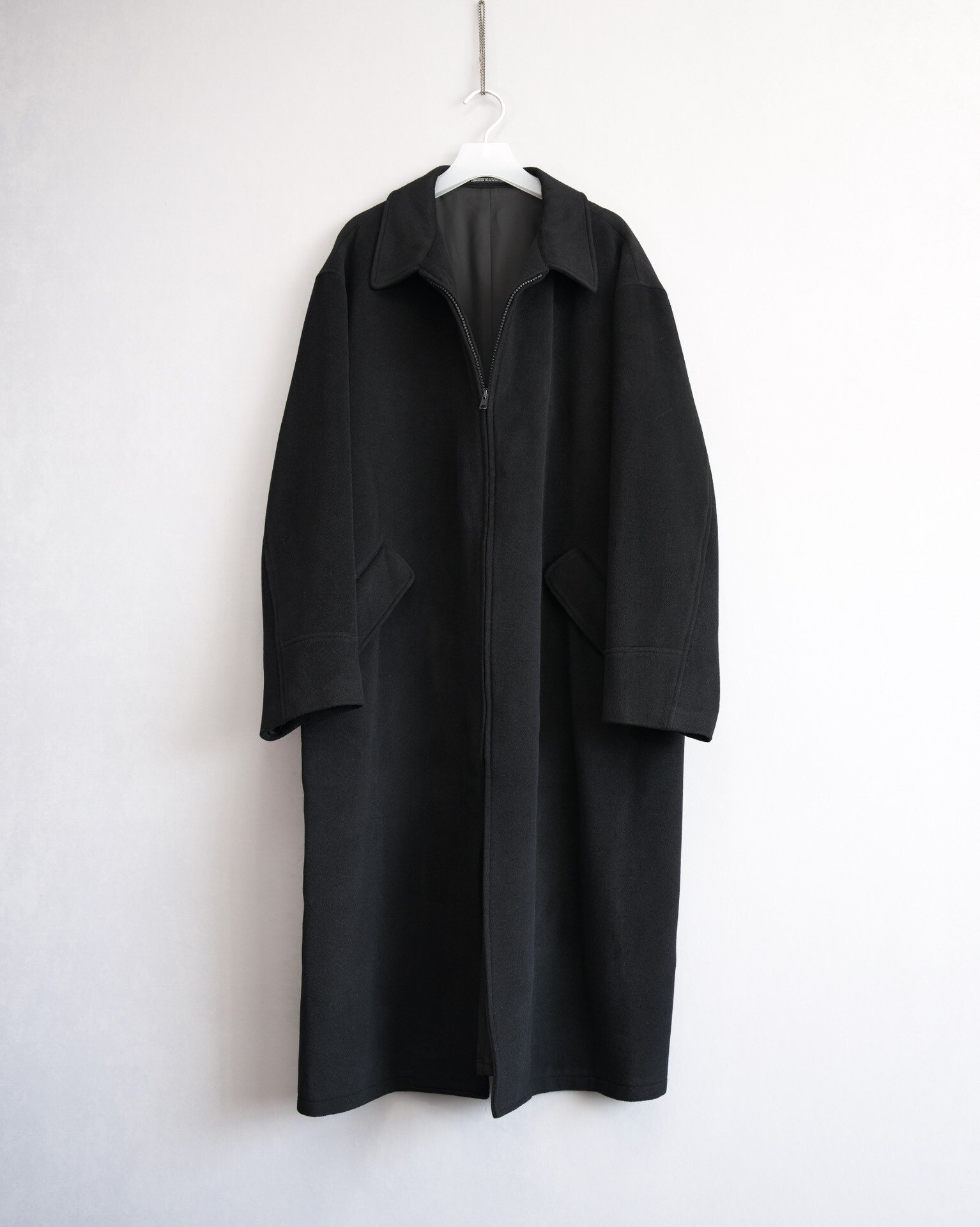 Yohji Yamamoto 01AW Zip Cashmere Coat — front