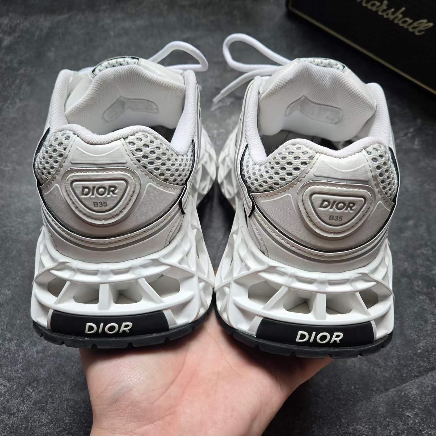 Dior B35 White Sneakers — detail